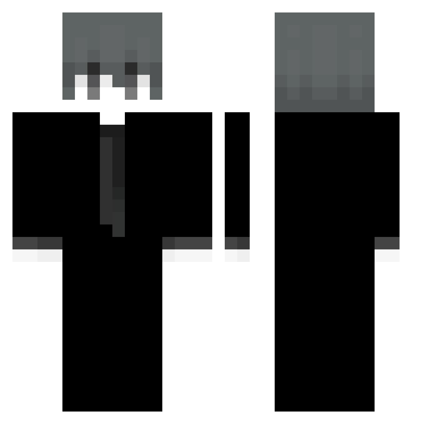 ZestyyLemon Minecraft skin, front and back view