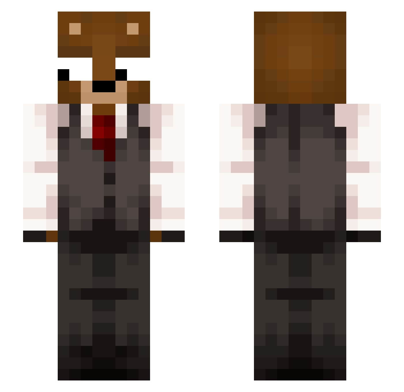 SoyyHP Minecraft skin, front and back view