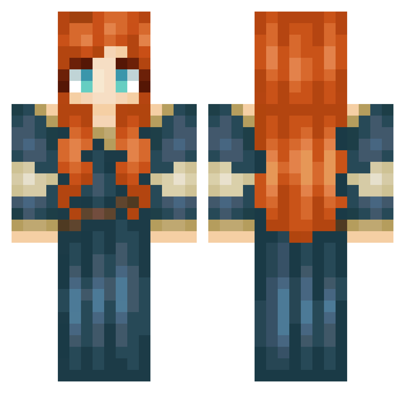 Grecia24 Minecraft skin, front and back view