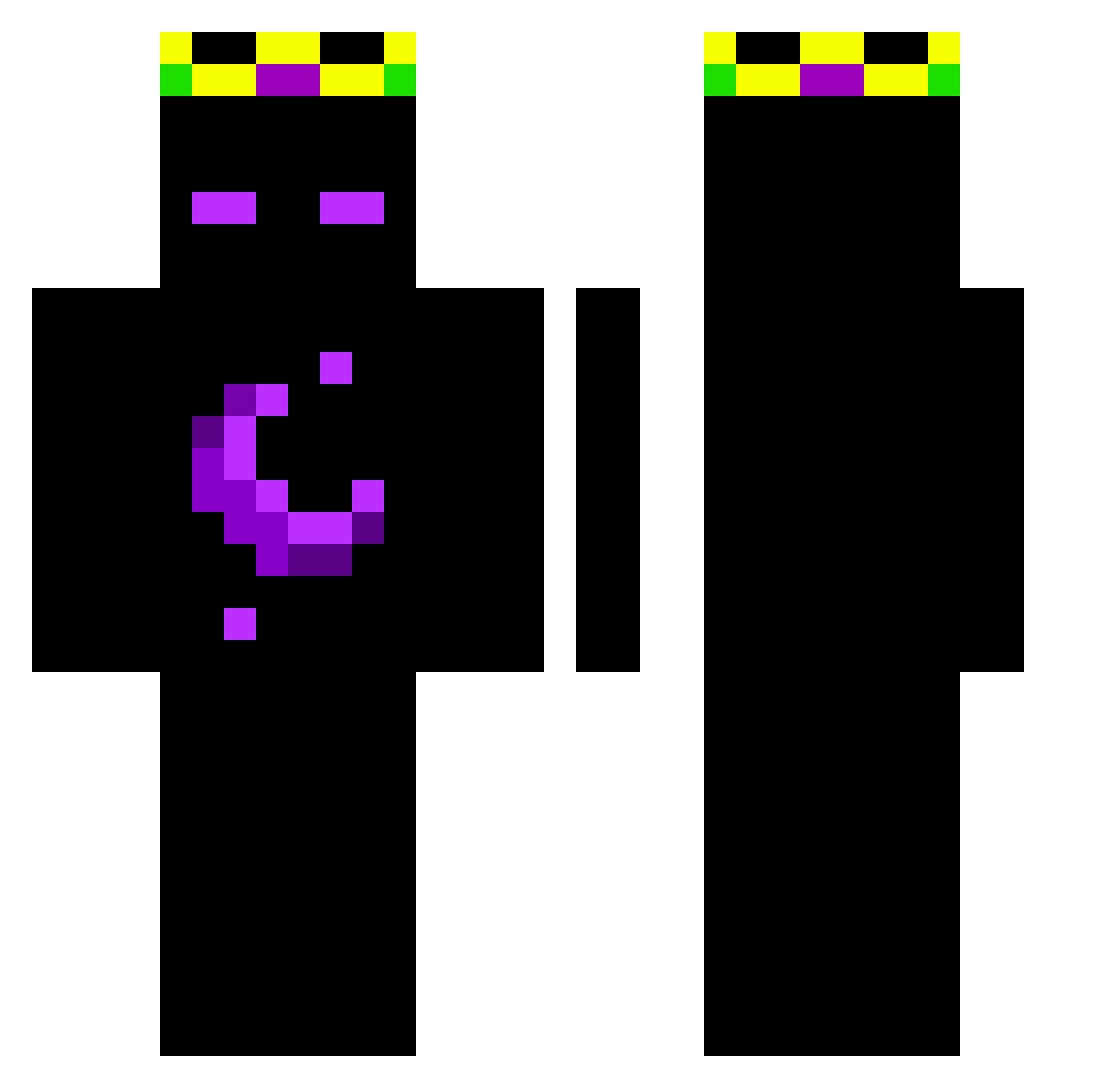 S7ymonYT Minecraft skin, front and back view
