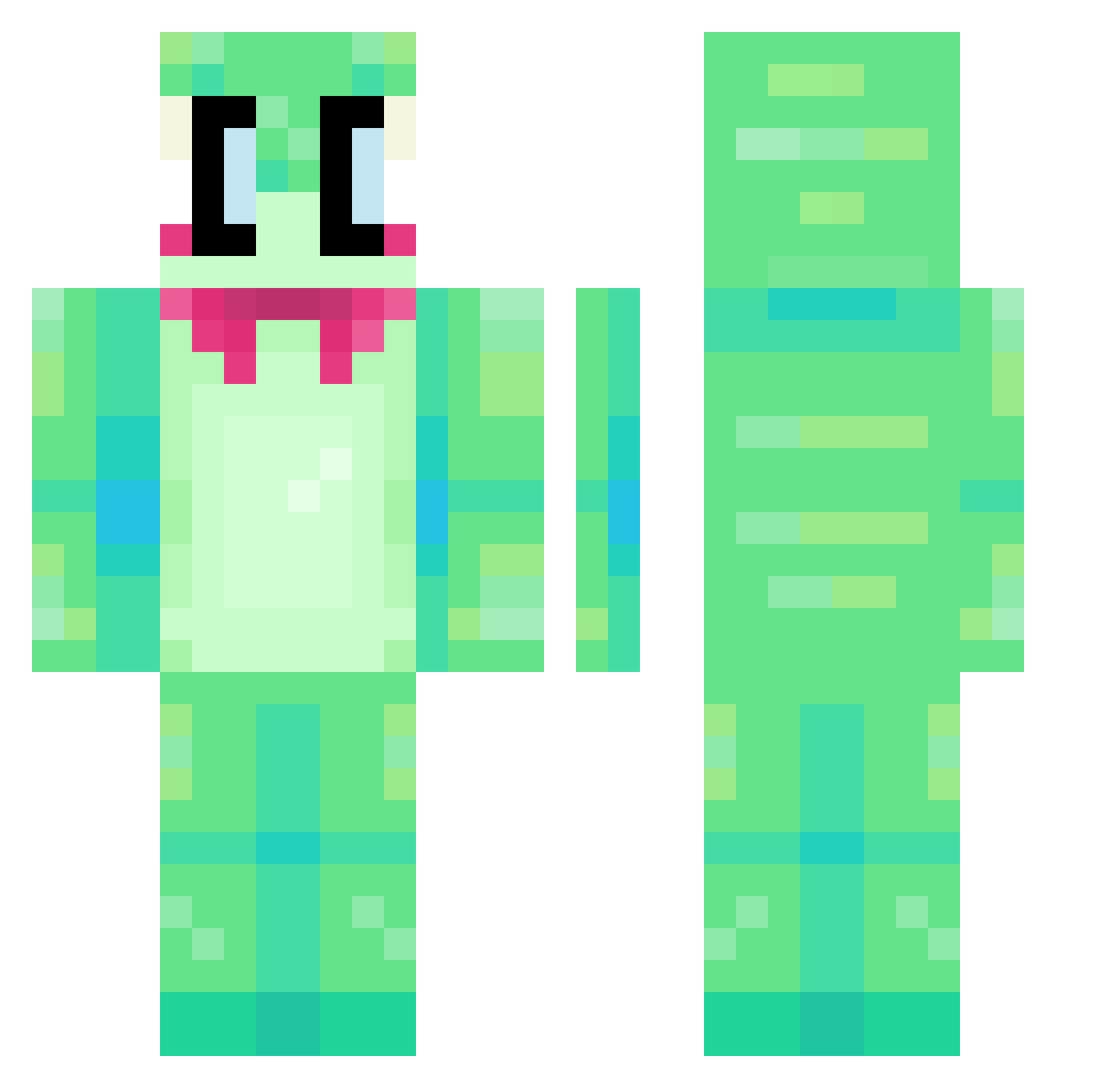 duckdude2002 Minecraft skin, front and back view