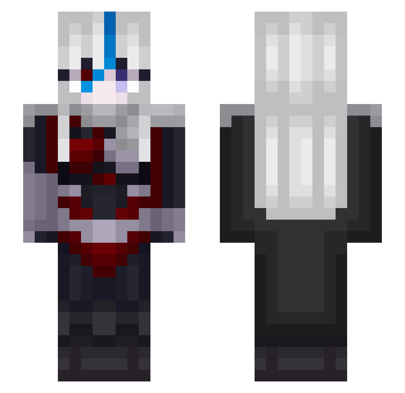 RhymeWN Minecraft skin, front and back view
