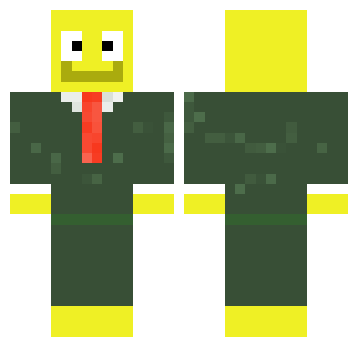 TranquiIityMC Minecraft skin, front and back view