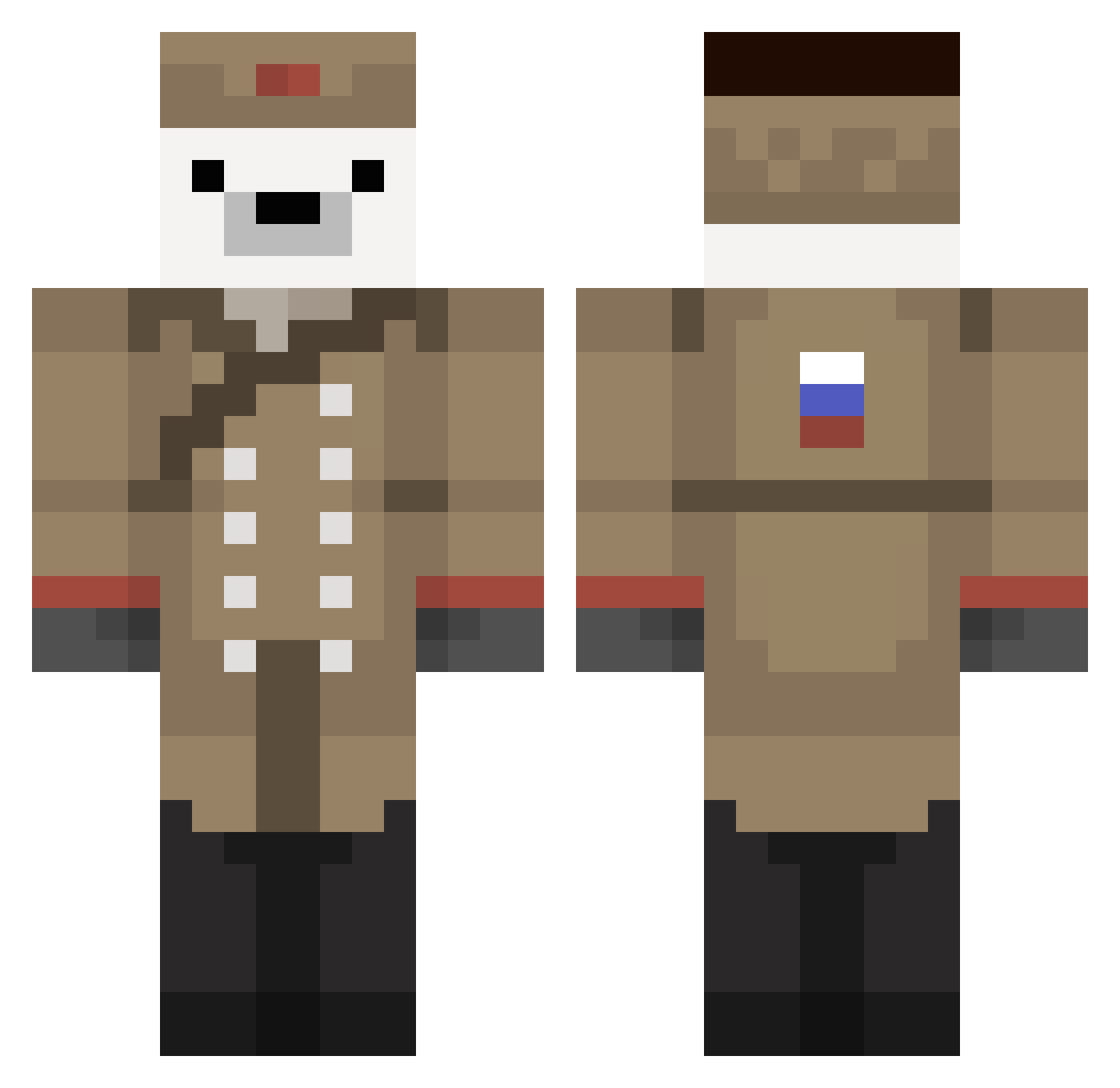 Blazen12 Minecraft skin, front and back view