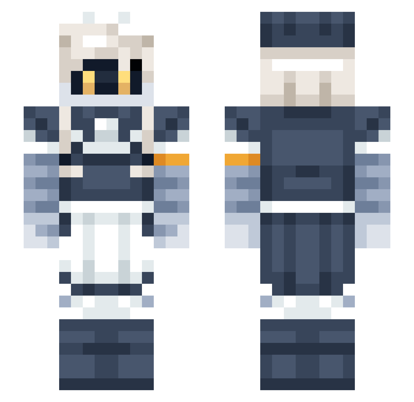 burgertron001 Minecraft skin, front and back view