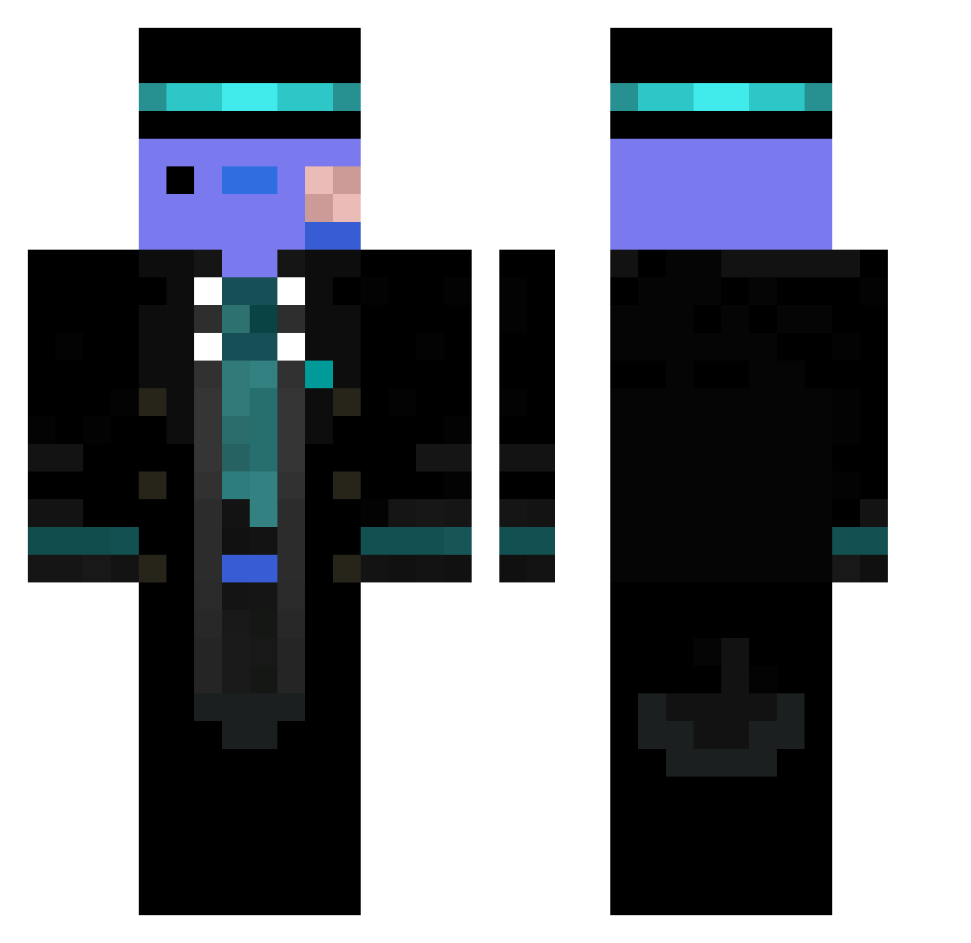 Zytroph Minecraft skin, front and back view
