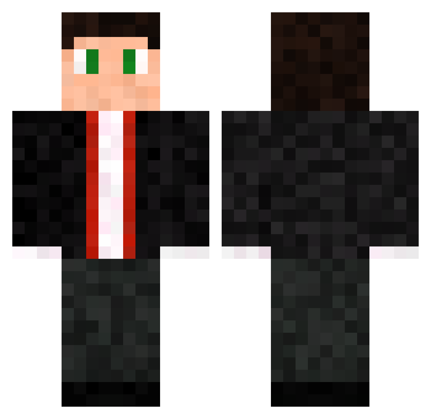 RubenCosta Minecraft skin, front and back view