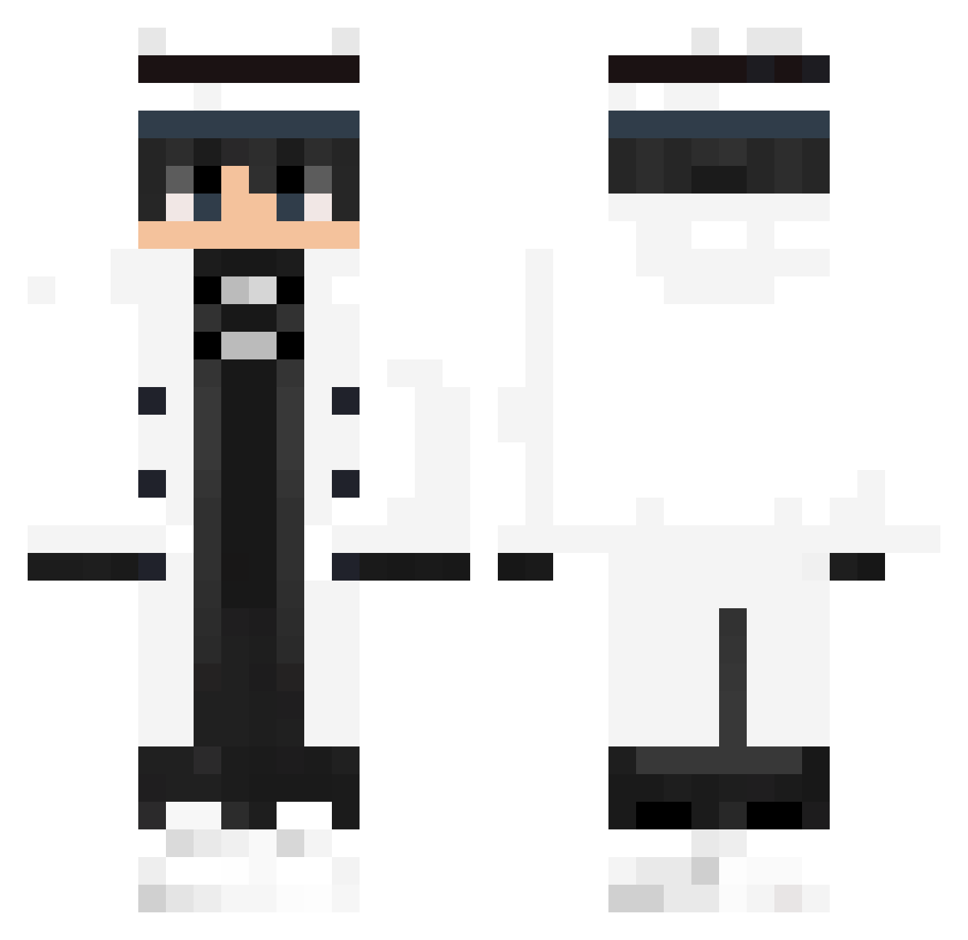 Miymura Minecraft skin, front and back view