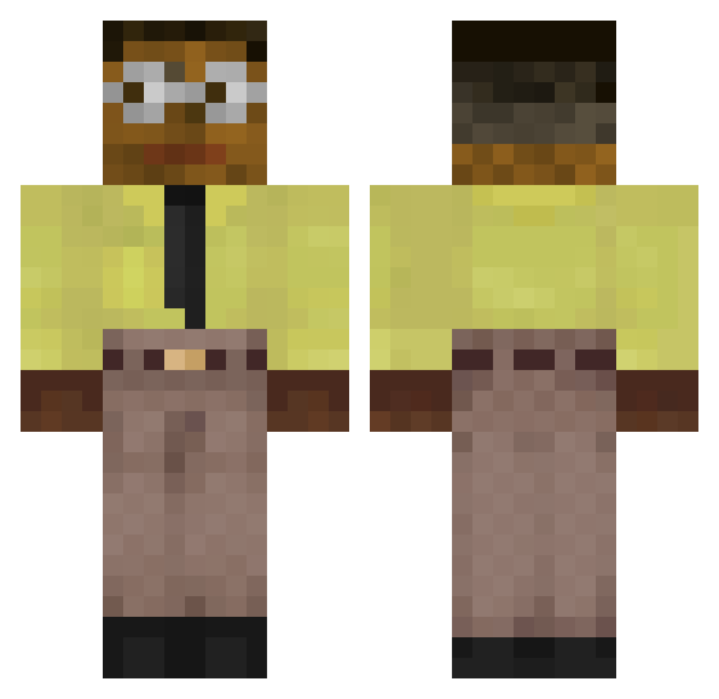 _xIReverse_ Minecraft skin, front and back view