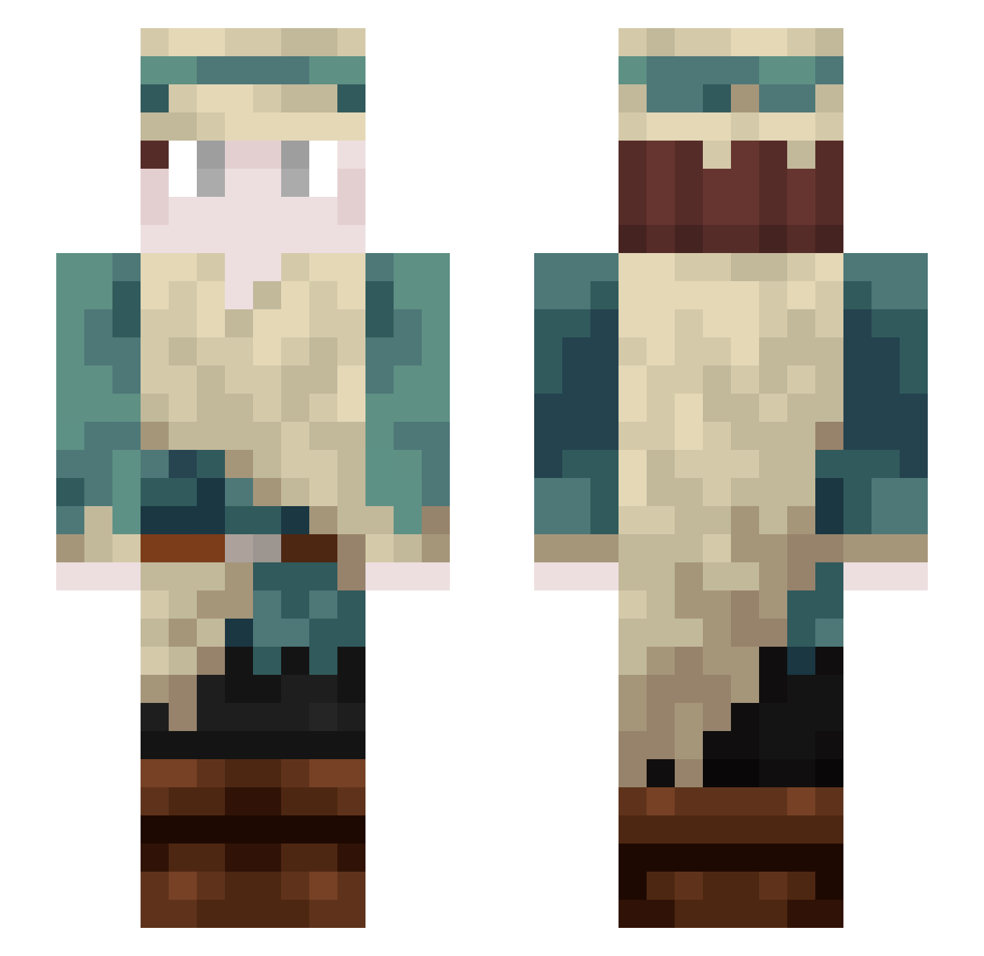 Frost_Fox_YT Minecraft skin, front and back view