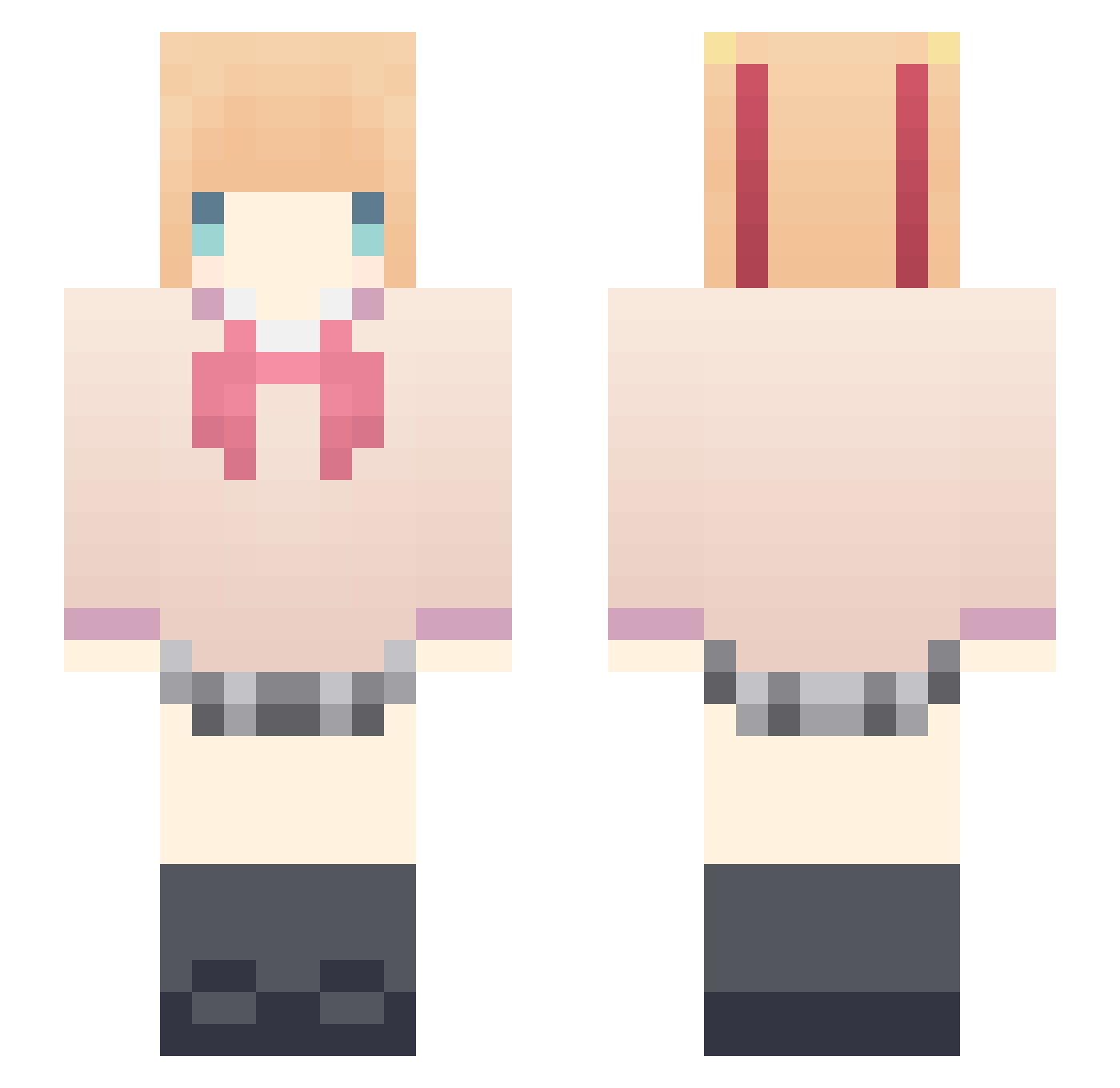 Brood Minecraft skin, front and back view