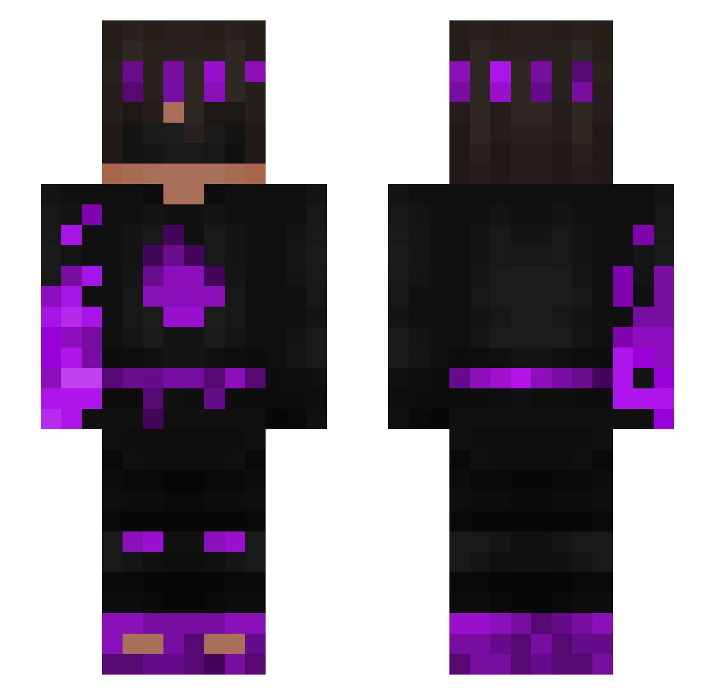 CosmicF4id Minecraft skin, front and back view