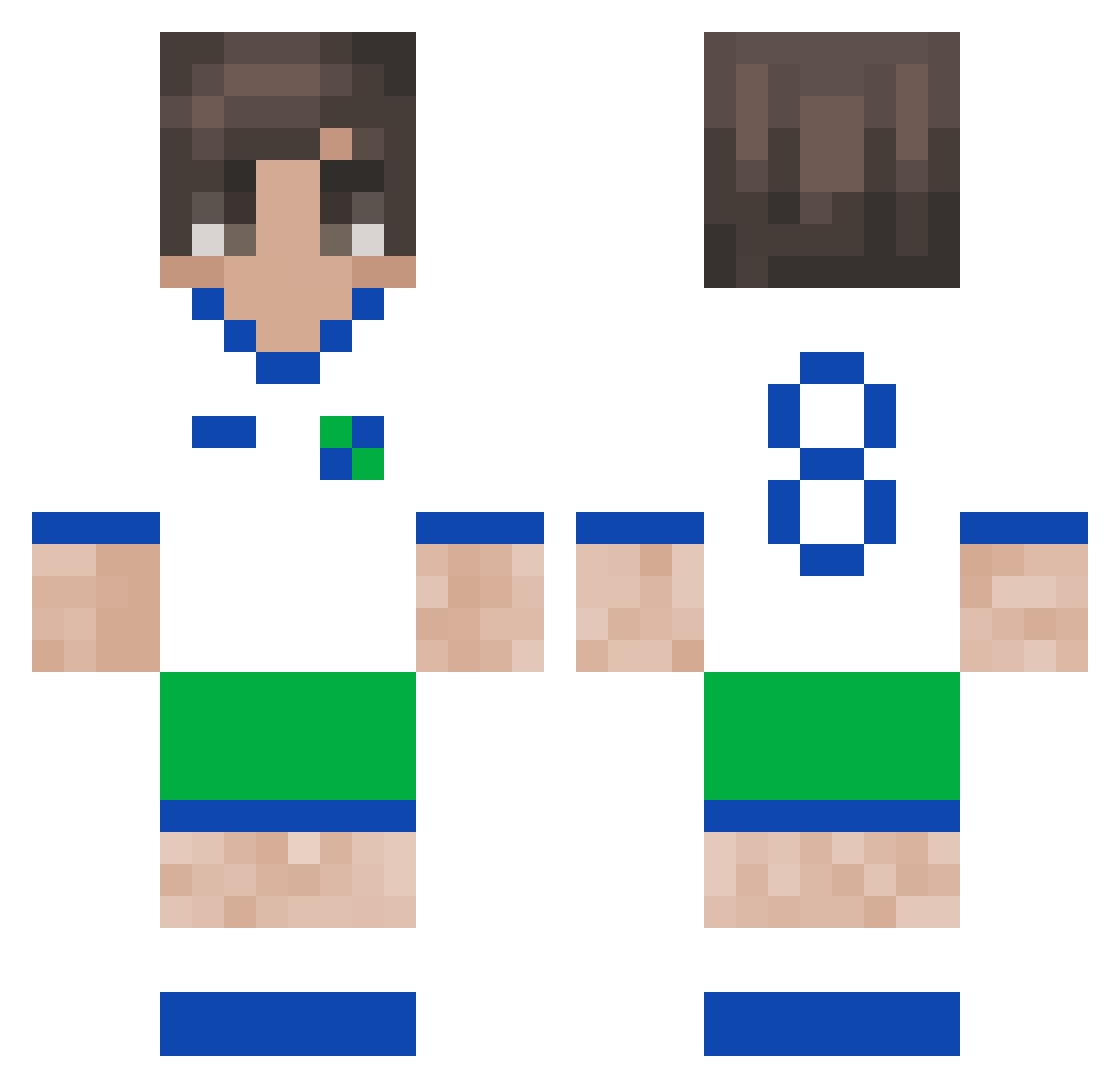 daniel0001 Minecraft skin, front and back view
