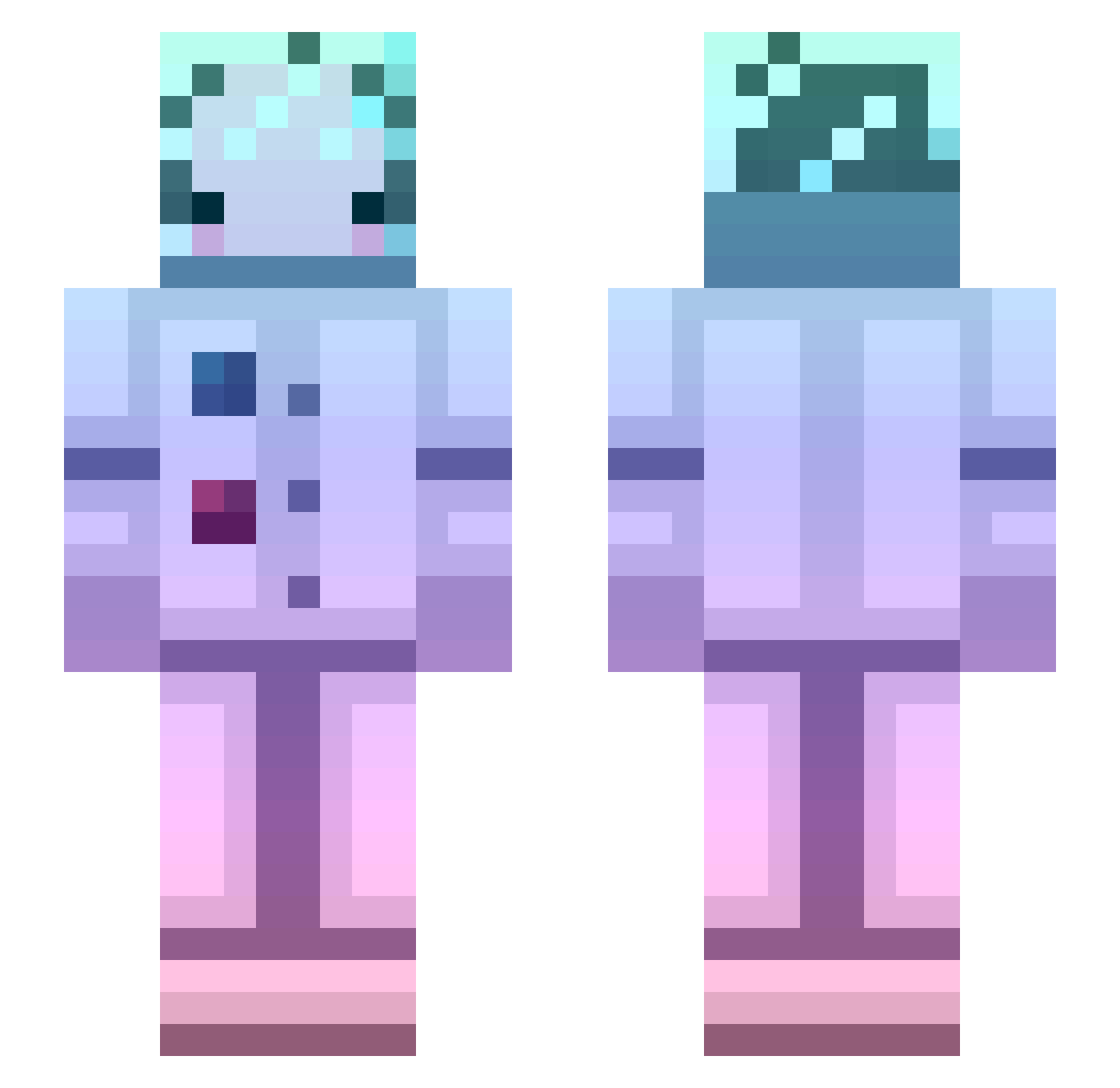 Razeo0251 Minecraft skin, front and back view