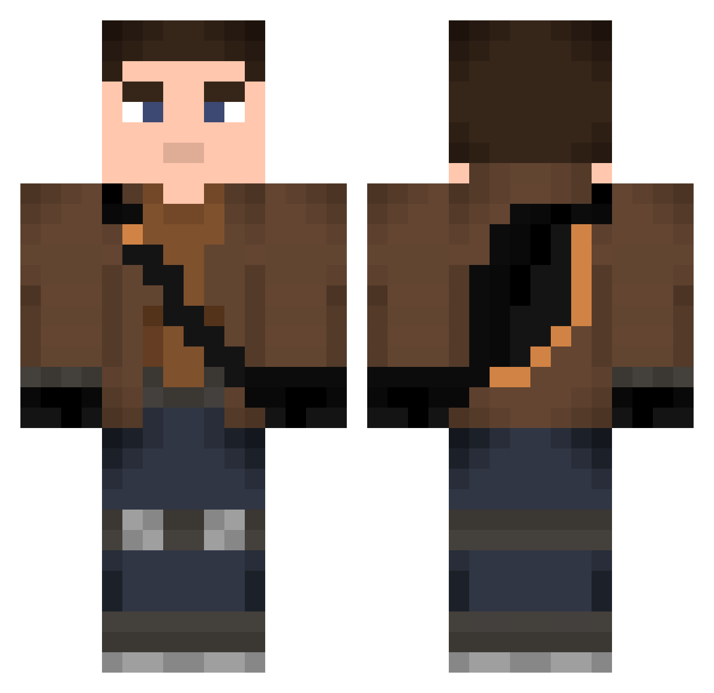 Suzettes Minecraft skin, front and back view