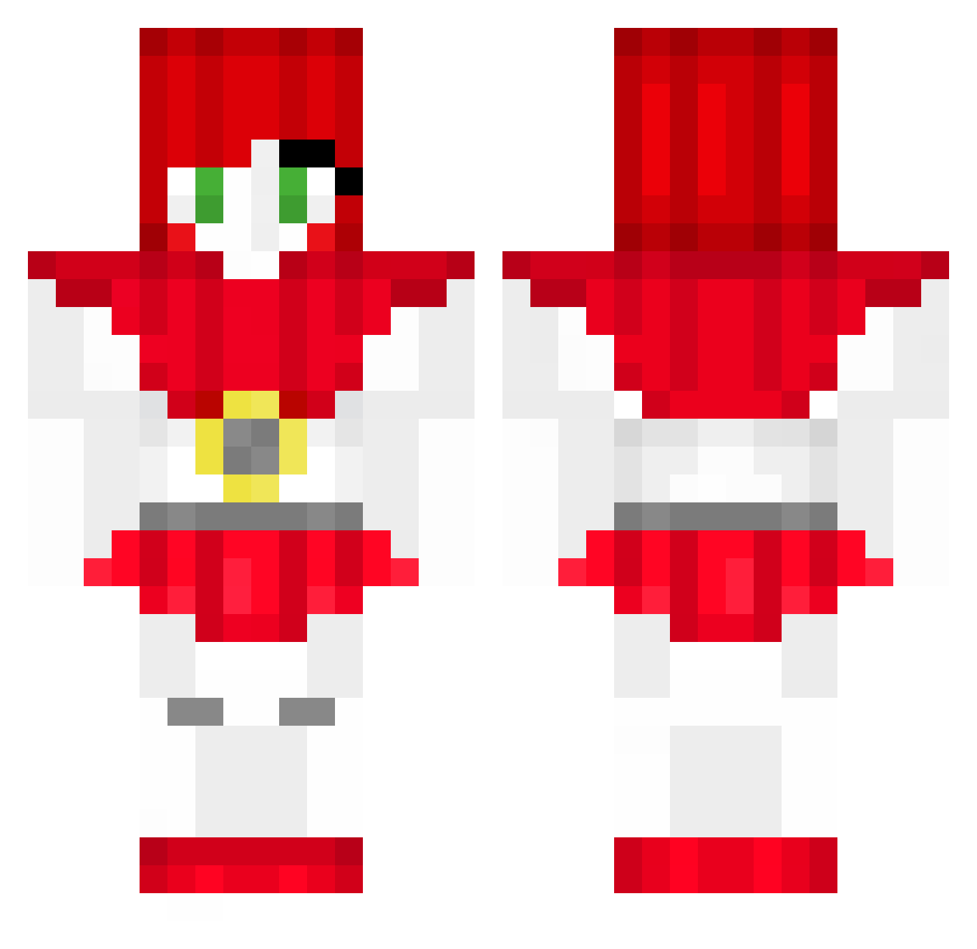0roshii Minecraft skin, front and back view