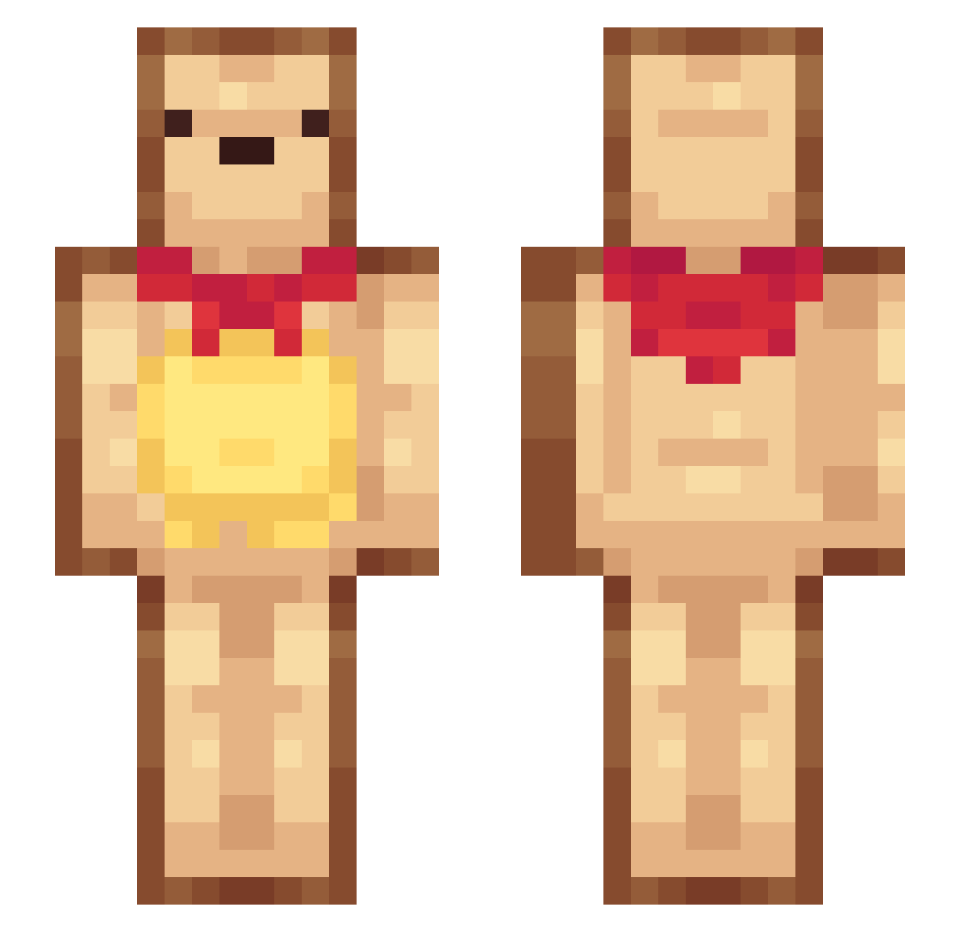 UltraParadise Minecraft skin, front and back view