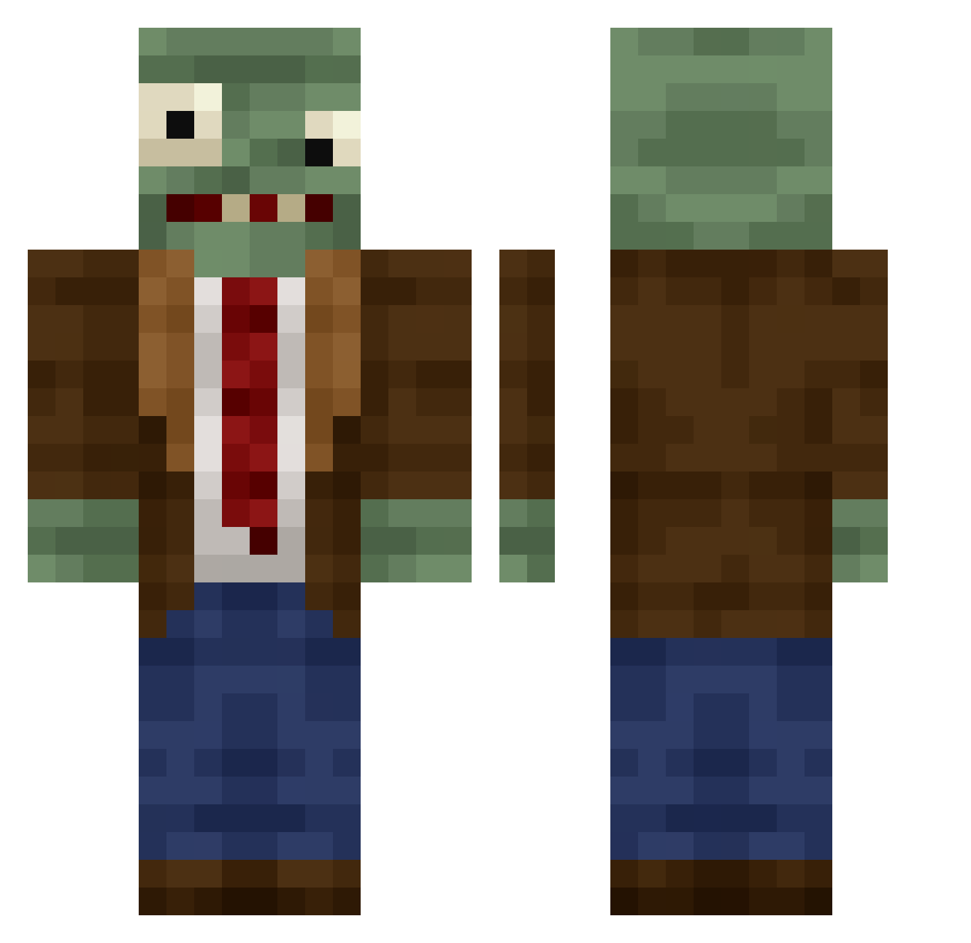 sleepybug12 Minecraft skin, front and back view