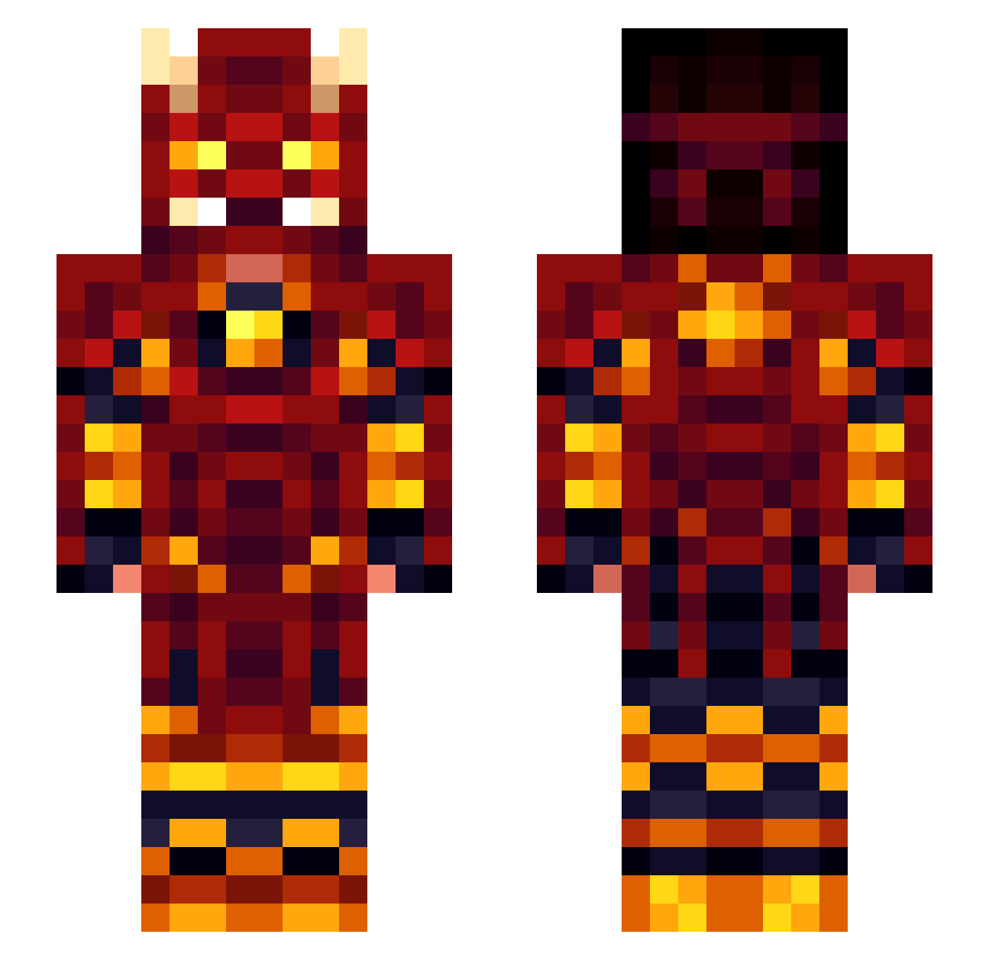 ConfidentialFund Minecraft skin, front and back view