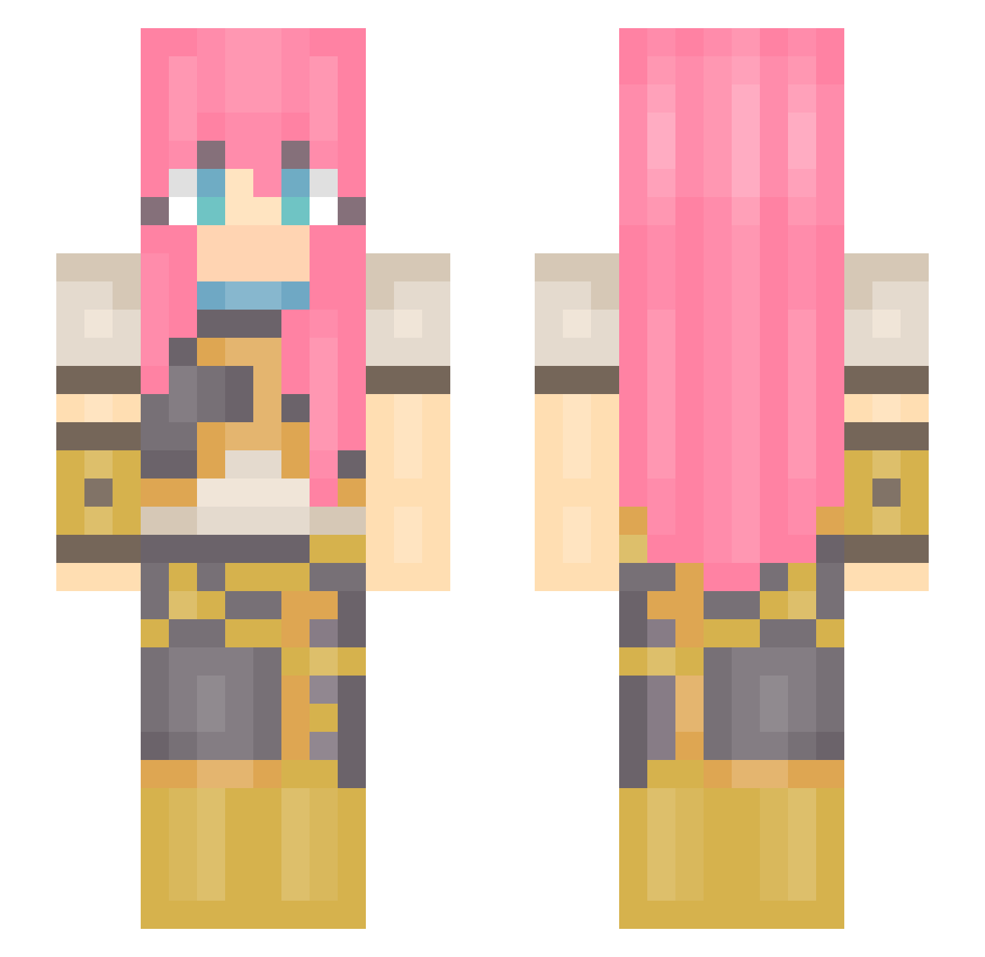 RobotitionSR Minecraft skin, front and back view