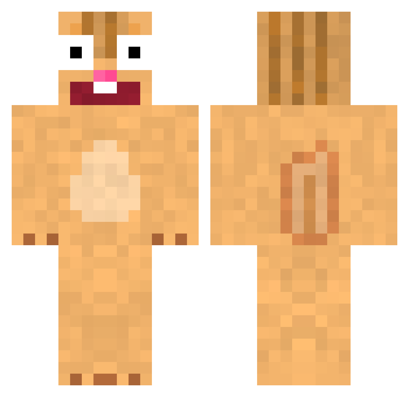 1HalMoneyBossam Minecraft skin, front and back view