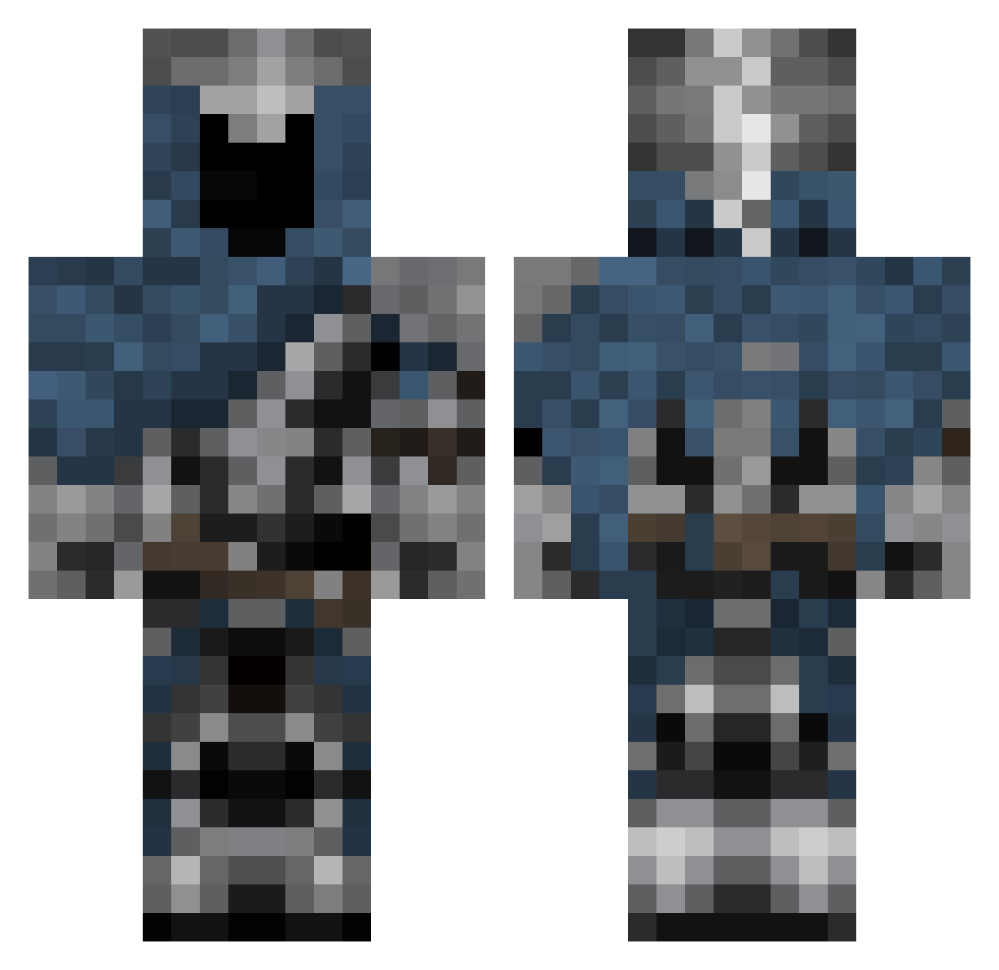 MrShpee Minecraft skin, front and back view