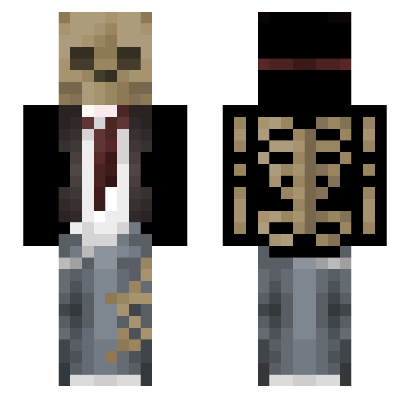 ErikHarrisJr Minecraft skin, front and back view