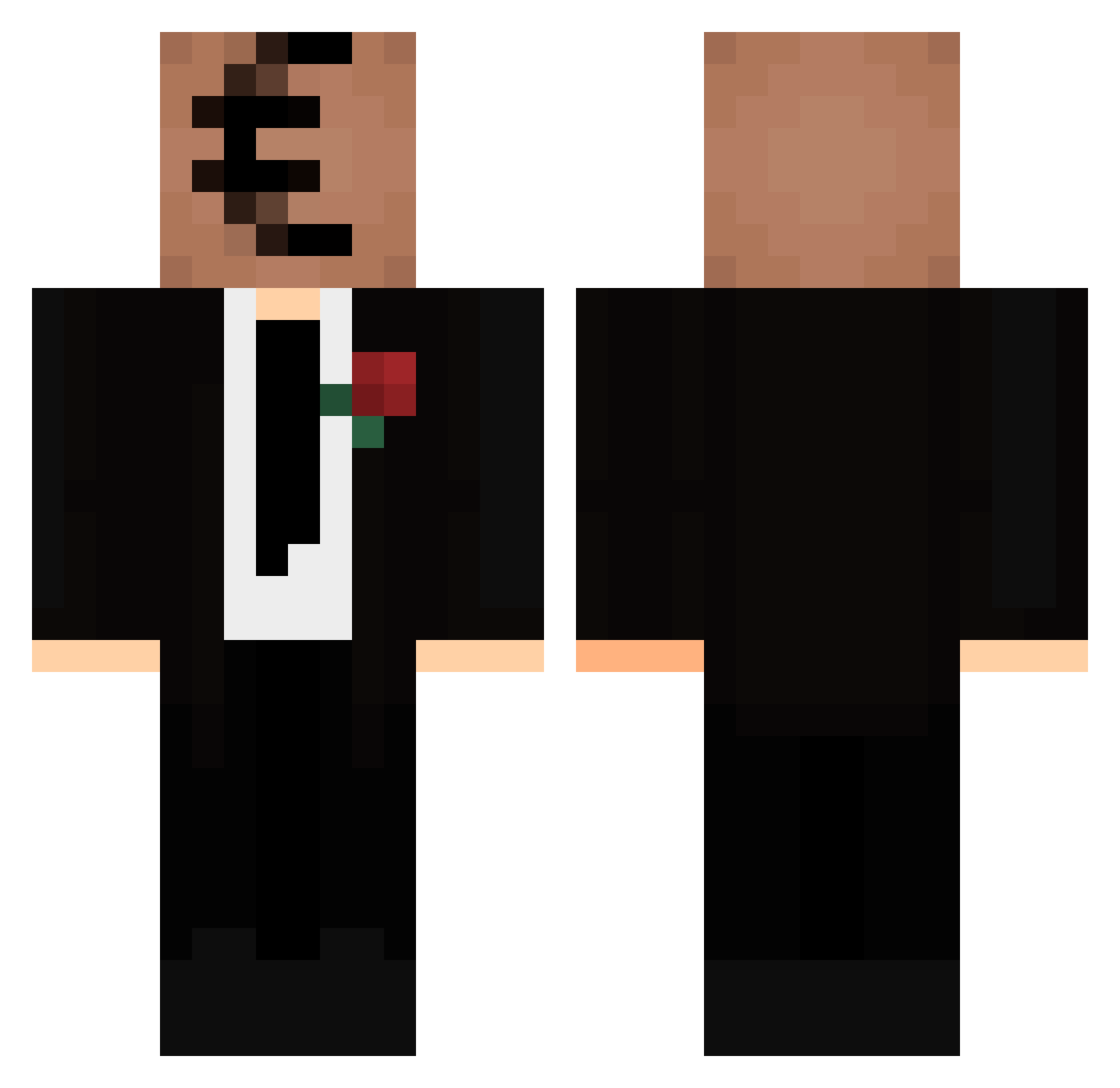 Reficzek Minecraft skin, front and back view