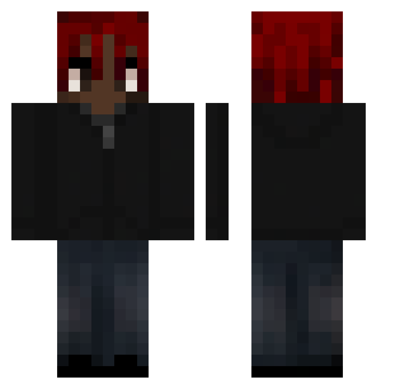 Combolocking Minecraft skin, front and back view