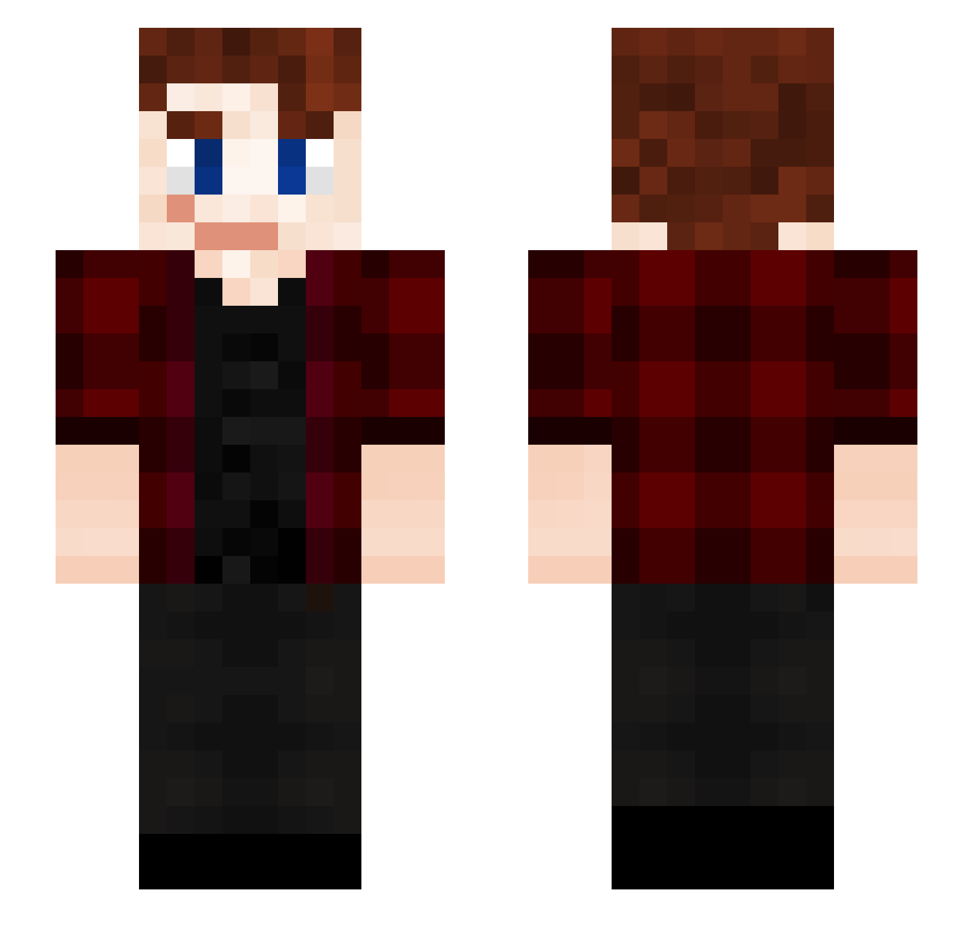 Plooper5132 Minecraft skin, front and back view