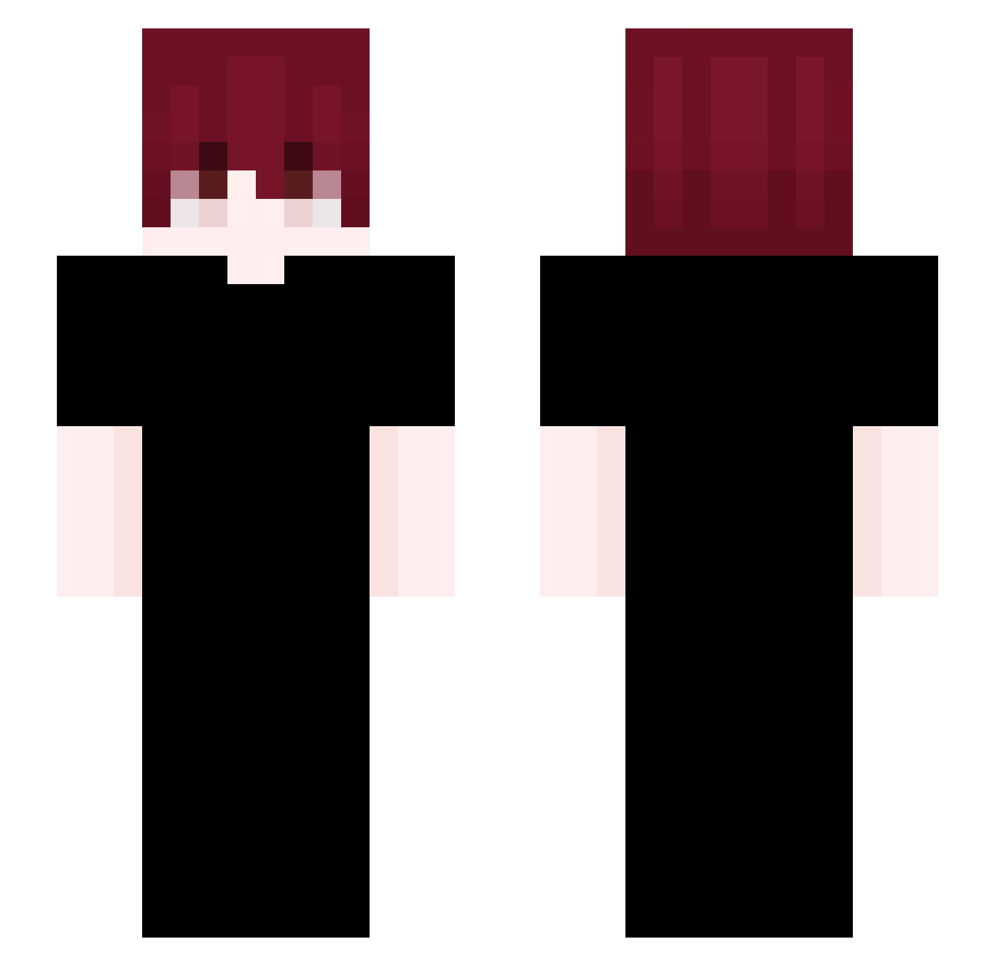 vyt1x Minecraft skin, front and back view