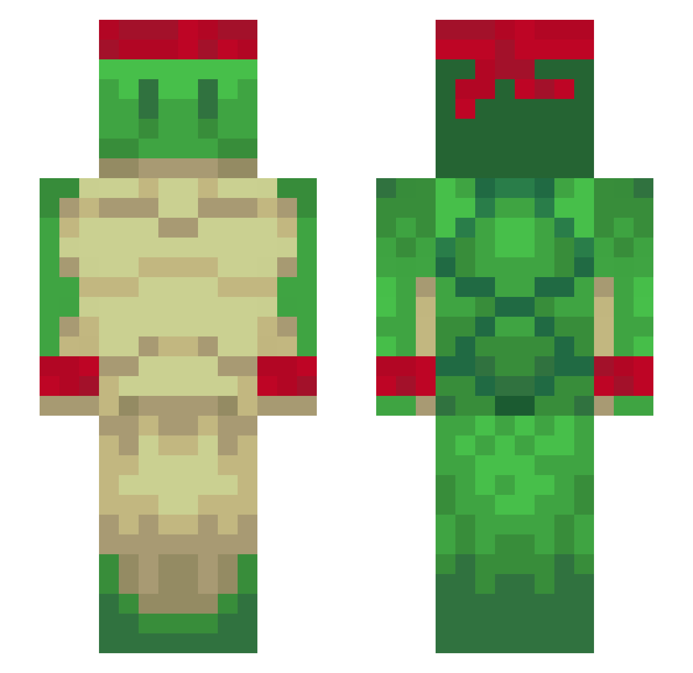 ppOblivion Minecraft skin, front and back view