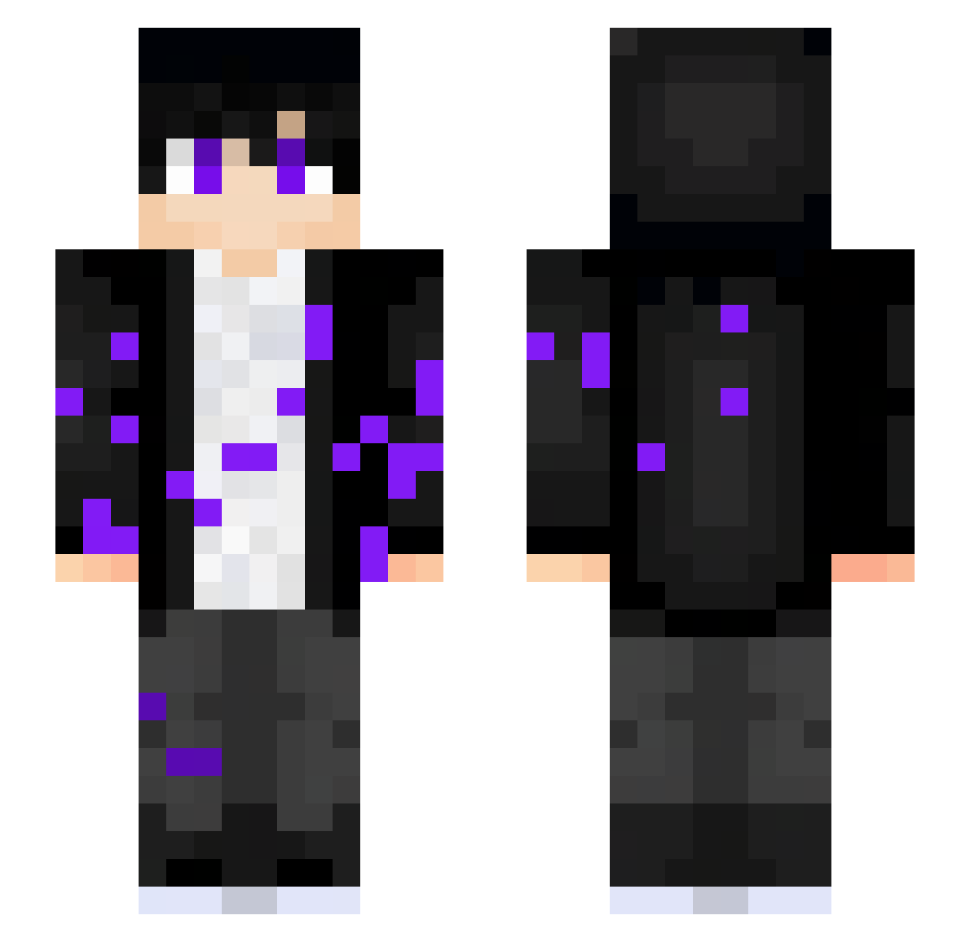 CaptNCrip Minecraft skin, front and back view