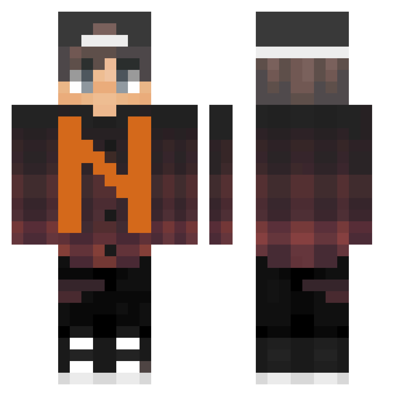 Betti Minecraft skin, front and back view