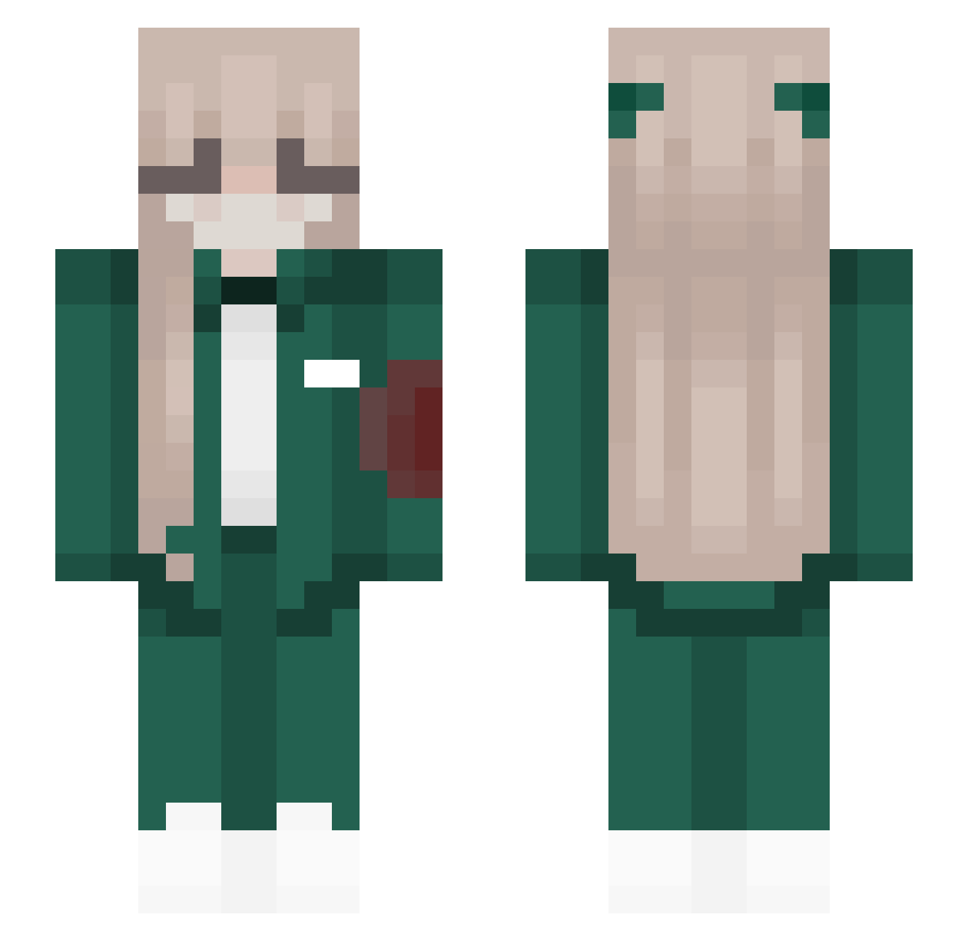 Fivey1777 Minecraft skin, front and back view