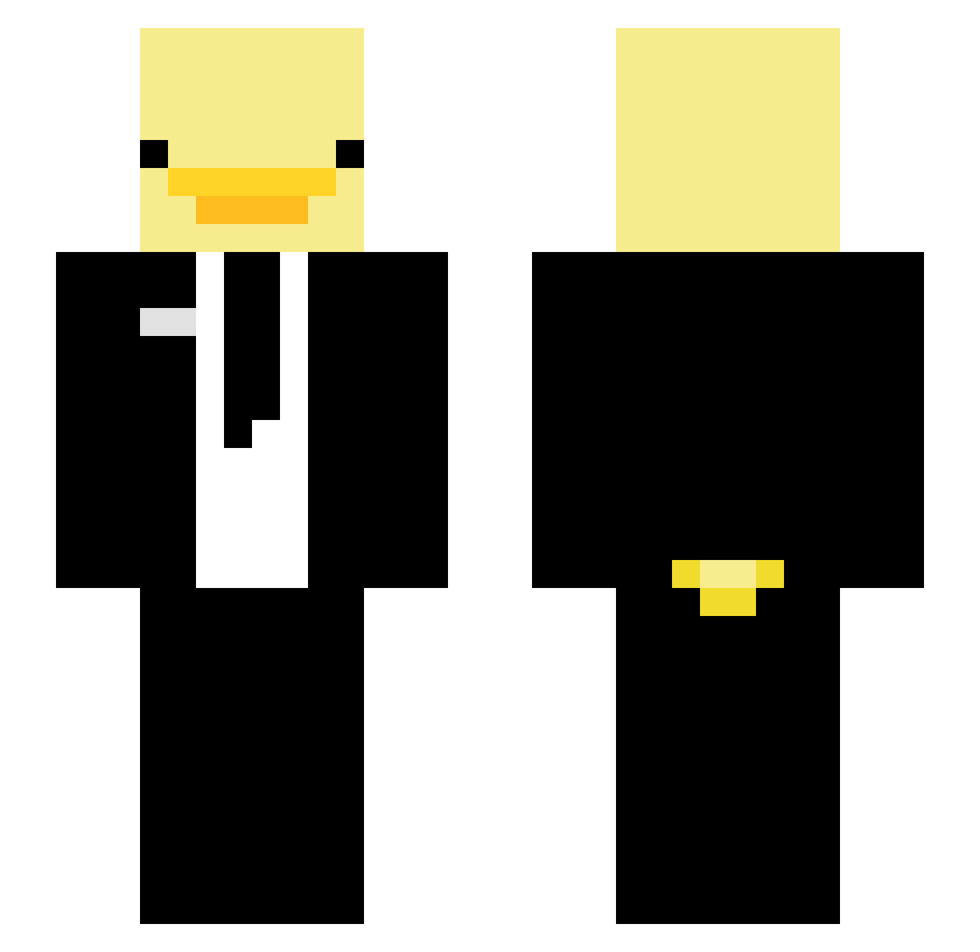 Bryqz Minecraft skin, front and back view