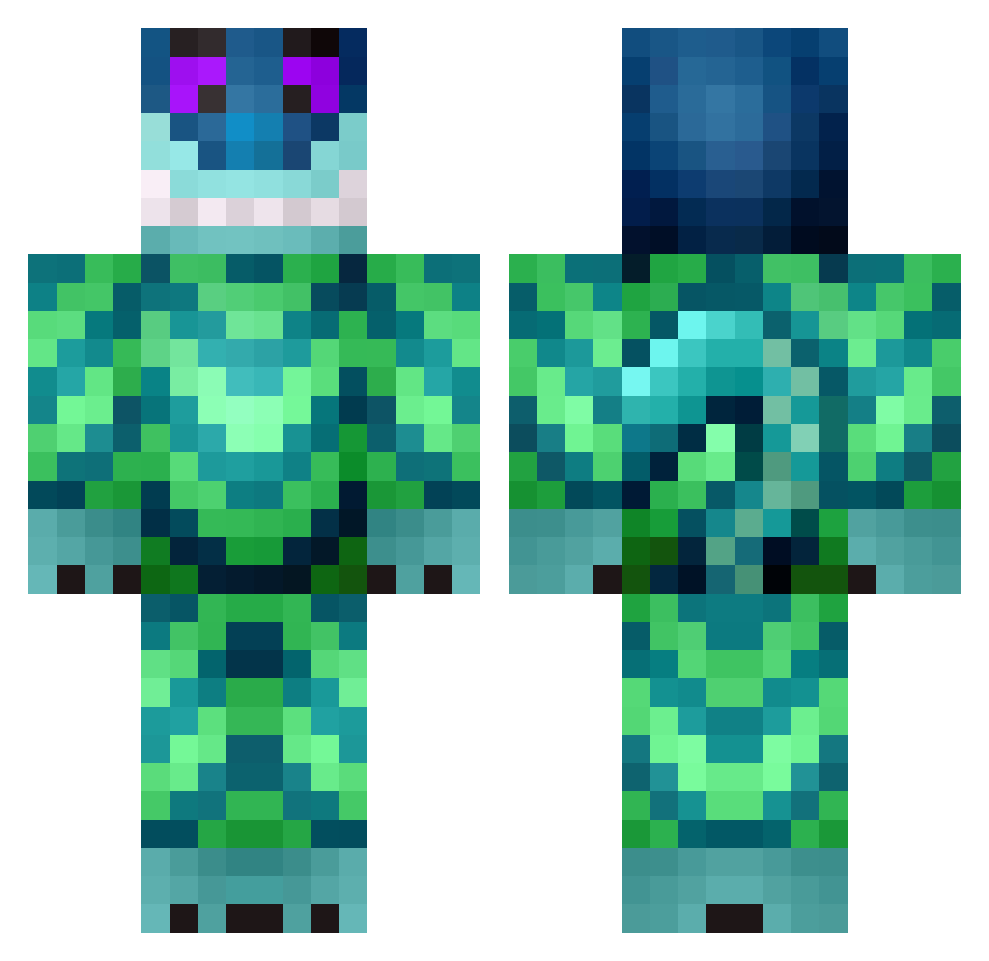 DengXiaoPin Minecraft skin, front and back view
