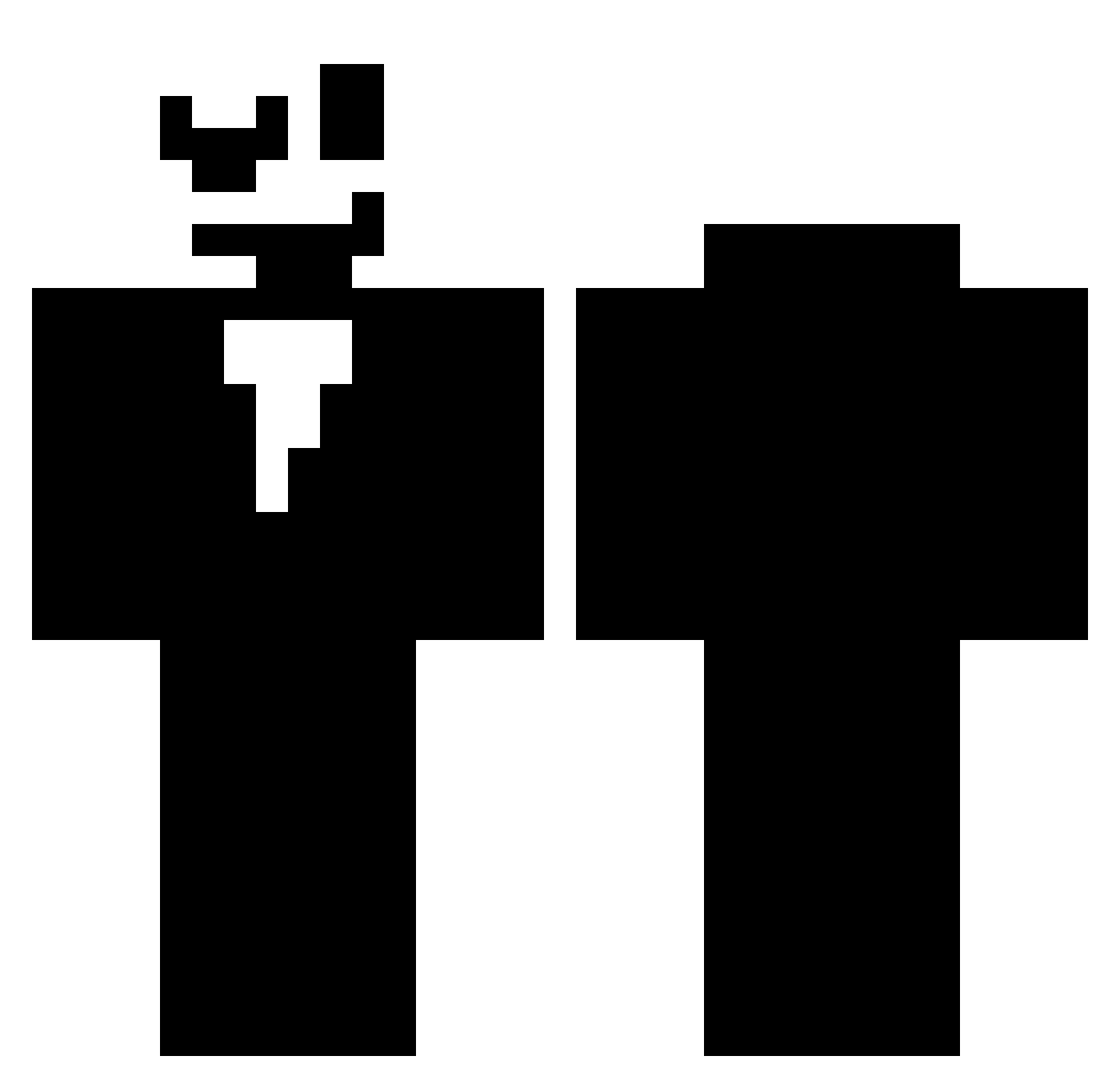 notmeat Minecraft skin, front and back view