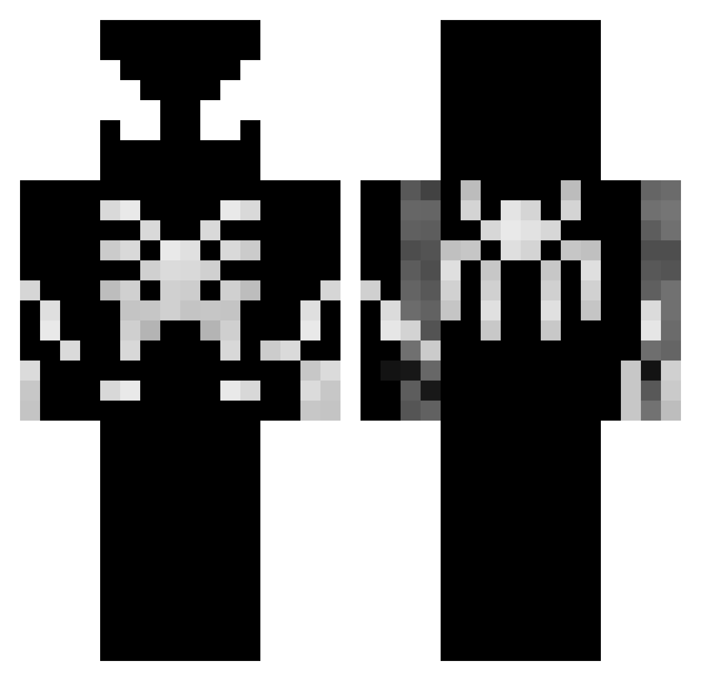 SpencDaDino Minecraft skin, front and back view