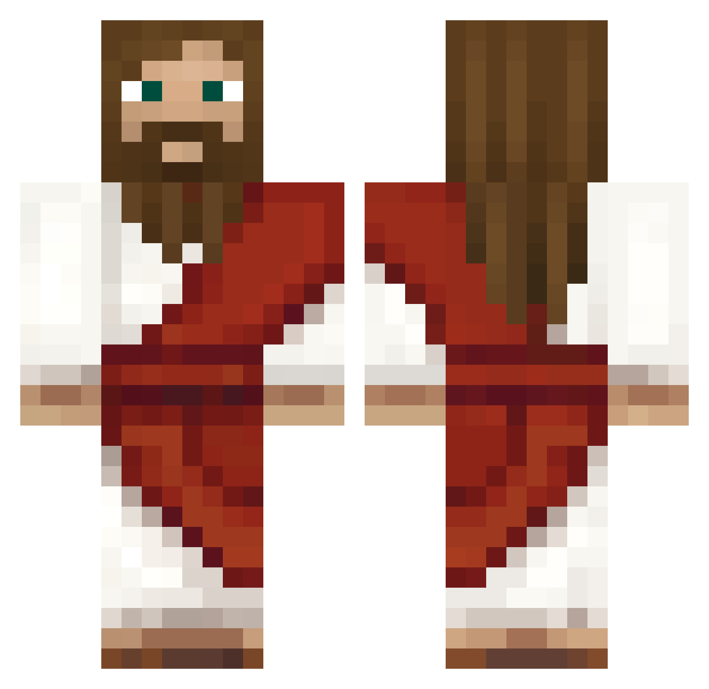 Lukvid Minecraft skin, front and back view