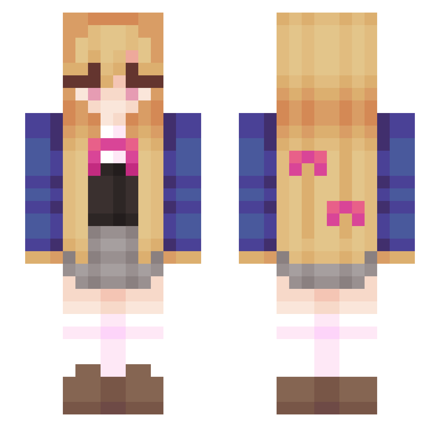 ArestheAlmighty Minecraft skin, front and back view