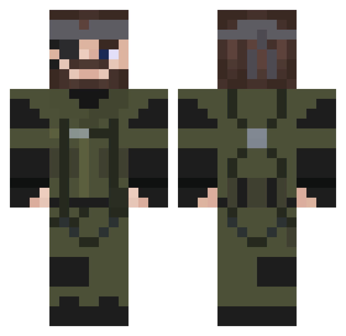 N00B_1090 Minecraft skin, front and back view