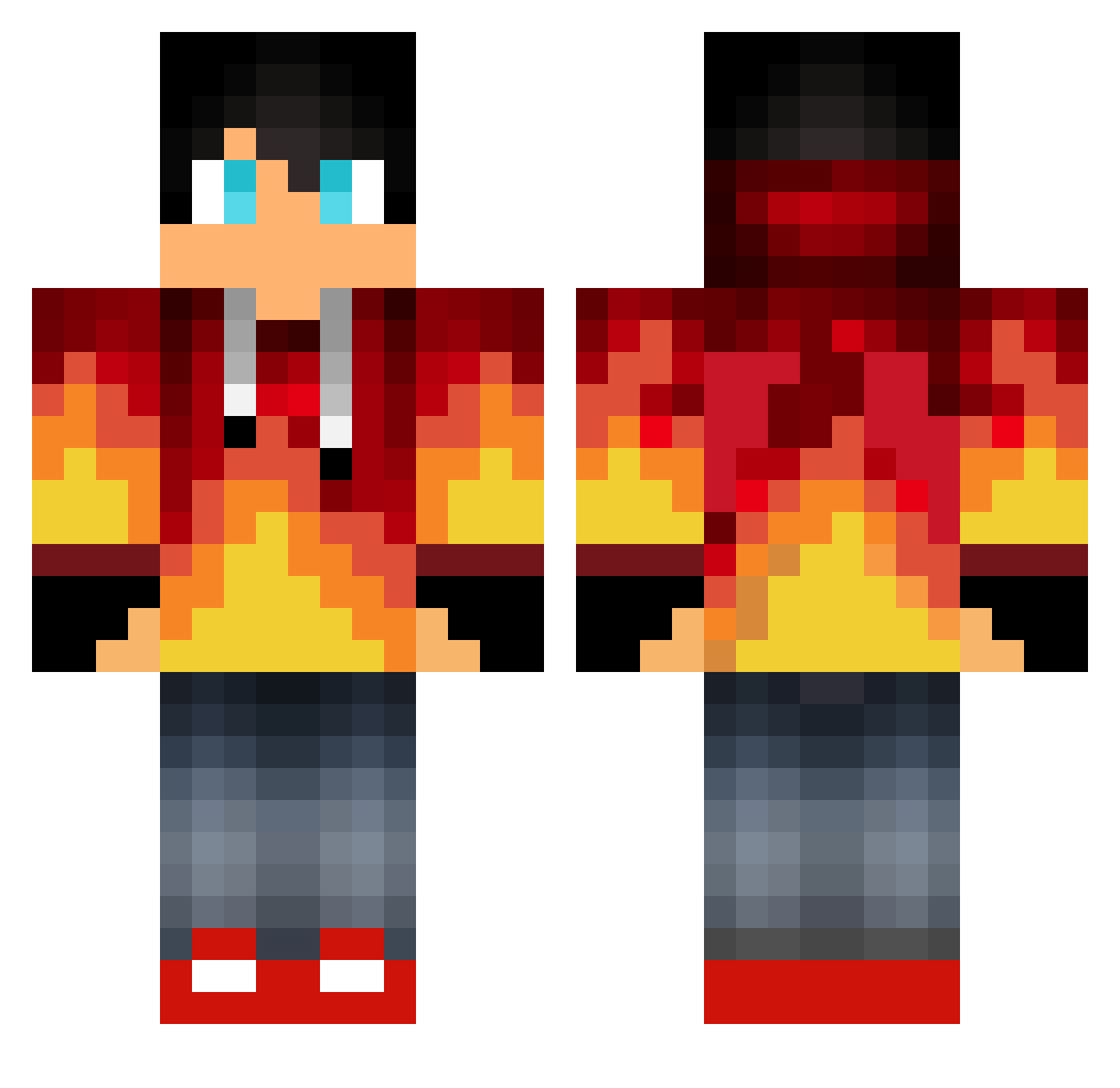 ThomasVA2002 Minecraft skin, front and back view