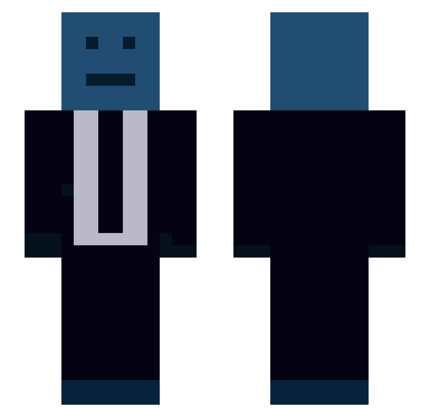 F6trix Minecraft skin, front and back view