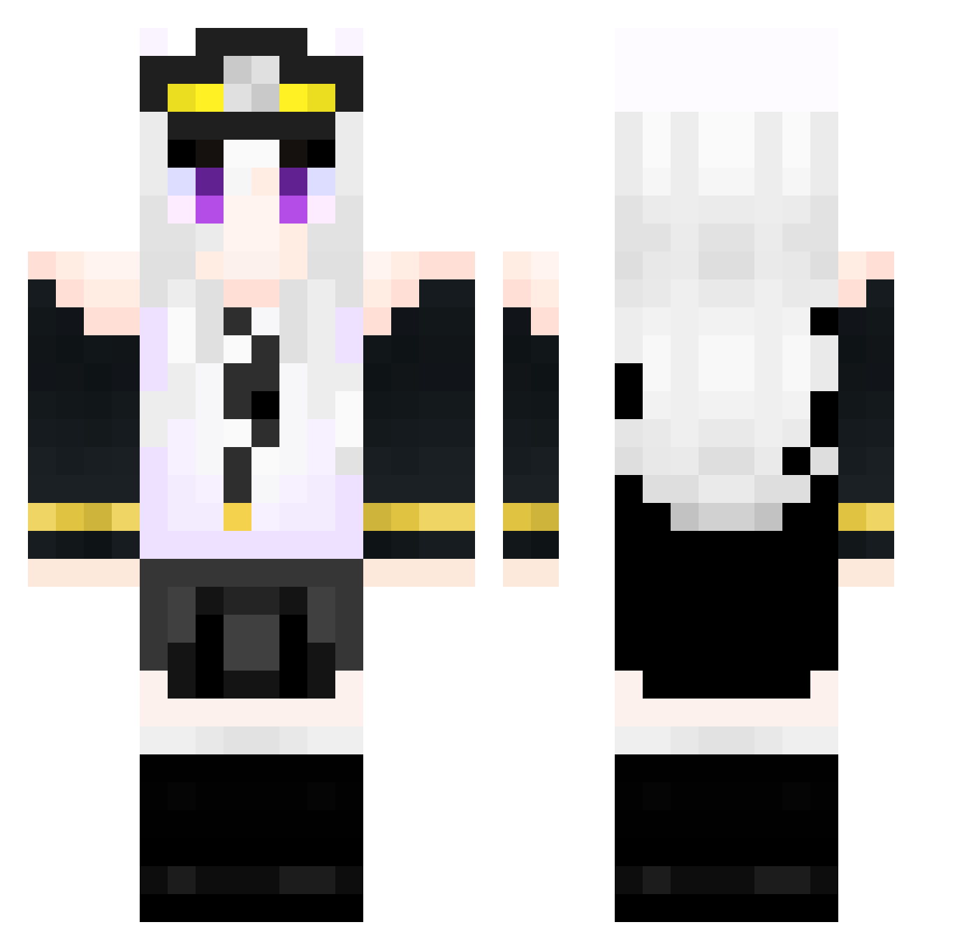 Qwinn_SVK Minecraft skin, front and back view