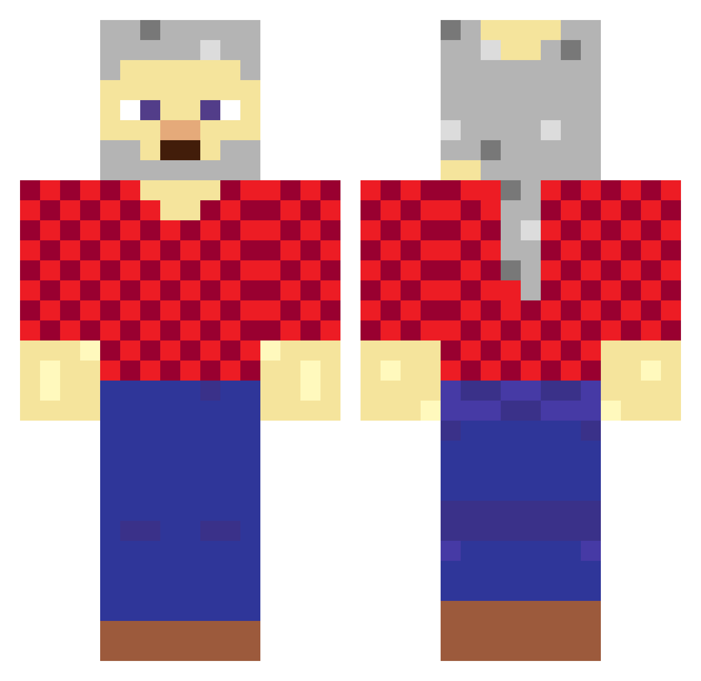 skeppist Minecraft skin, front and back view