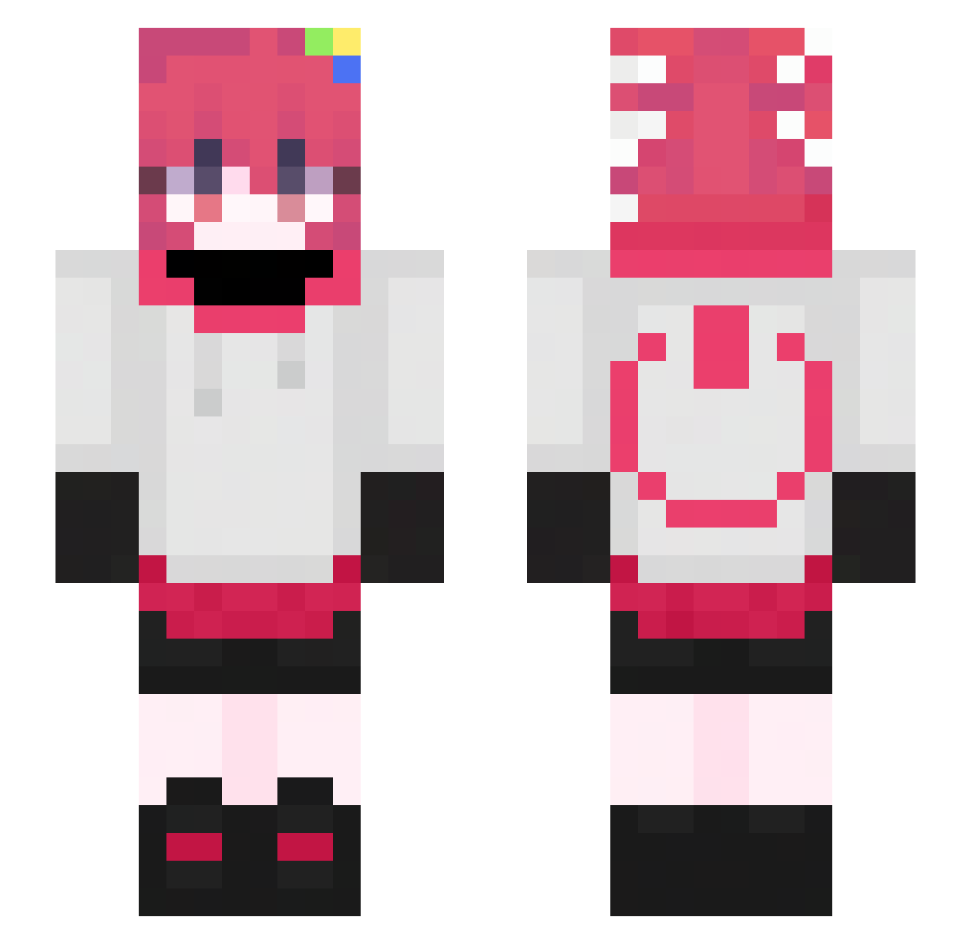 Waru_Star Minecraft skin, front and back view