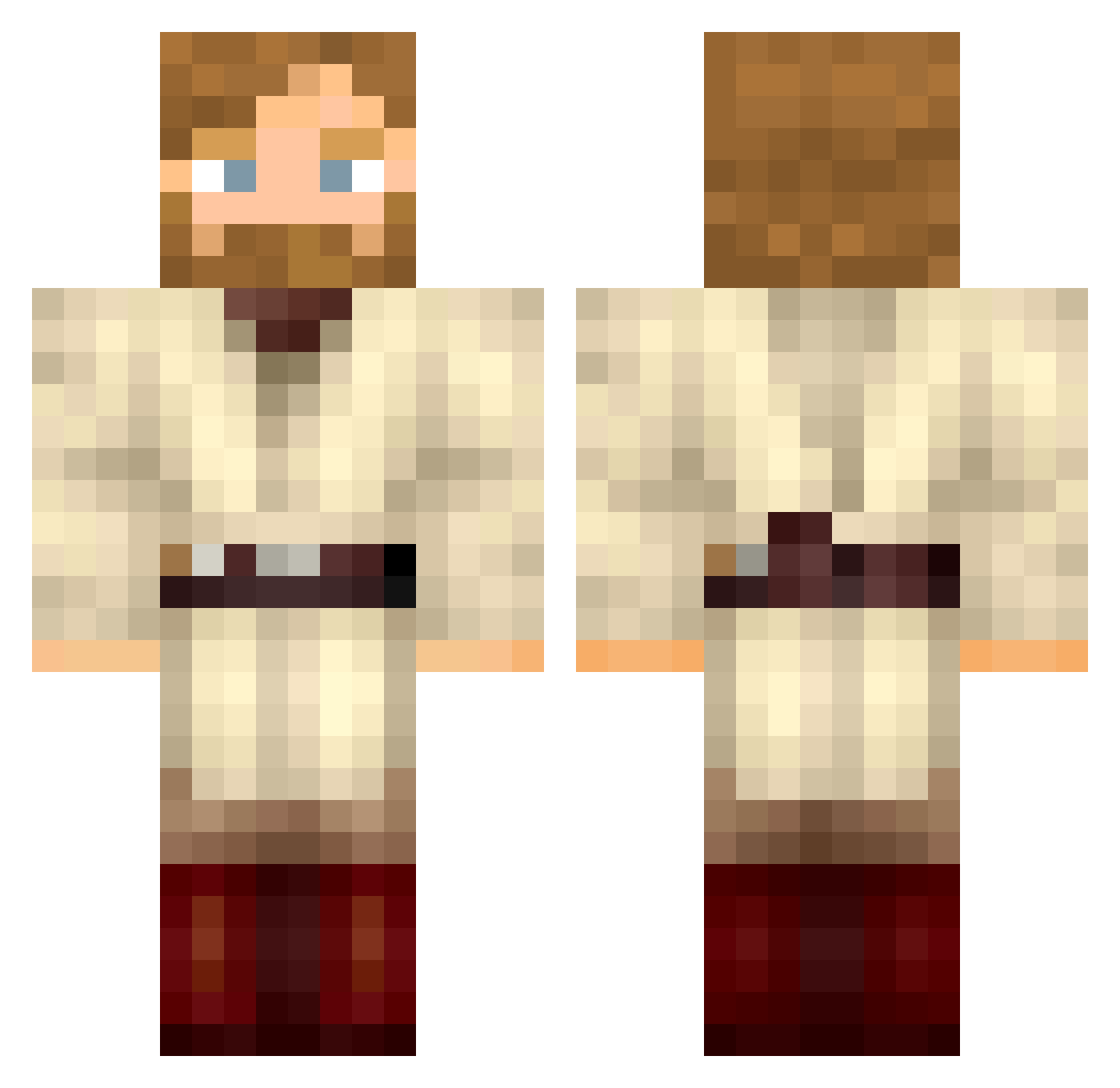 BugMaster09 Minecraft skin, front and back view