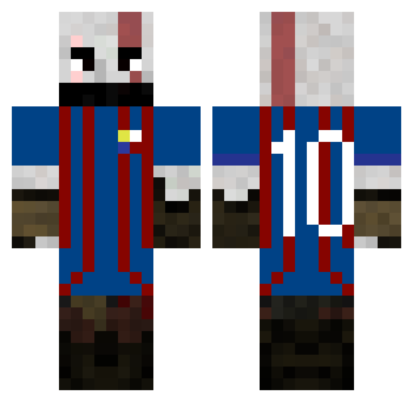 EmptyTinCan Minecraft skin, front and back view