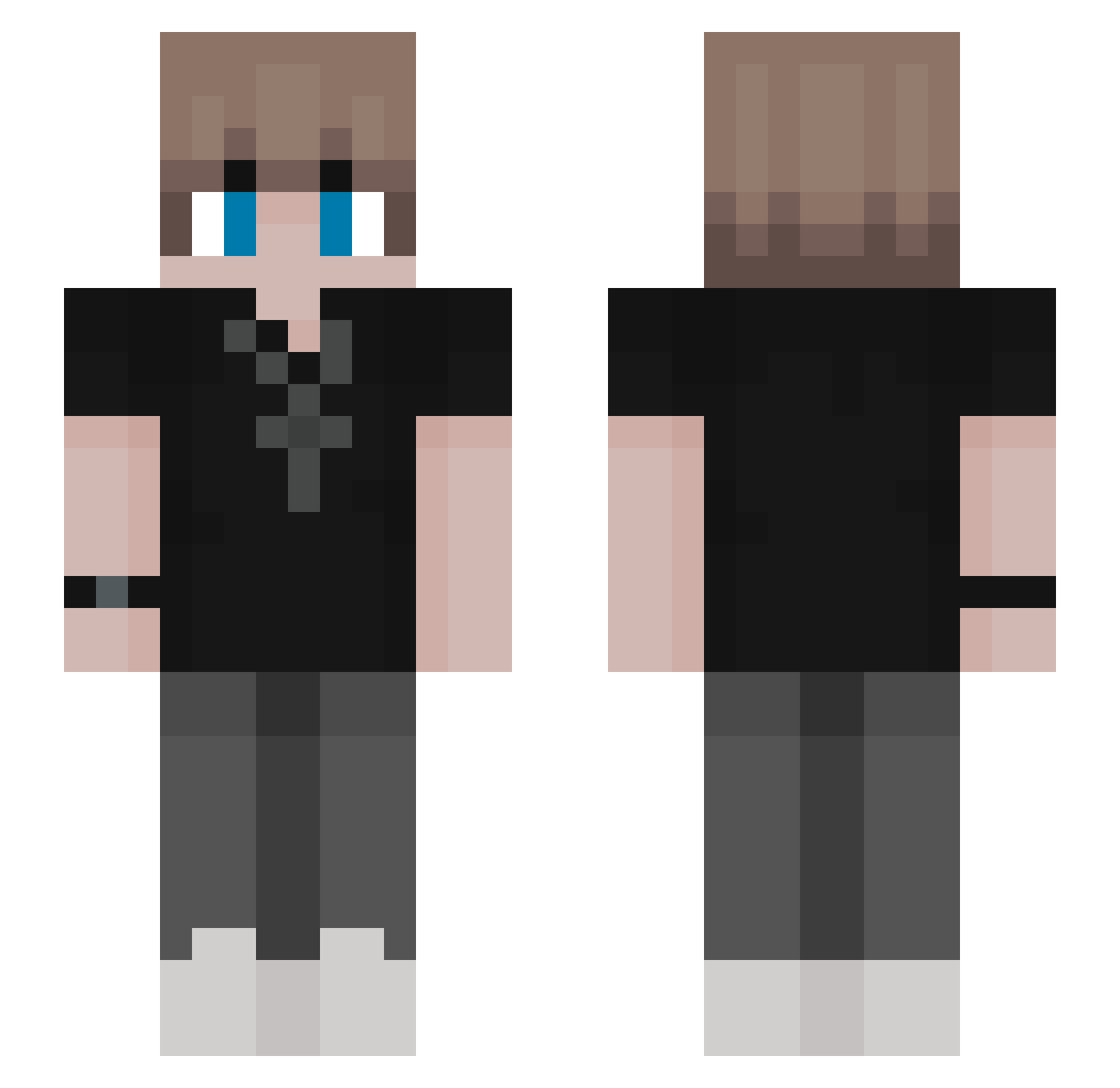 tryfaith Minecraft skin, front and back view